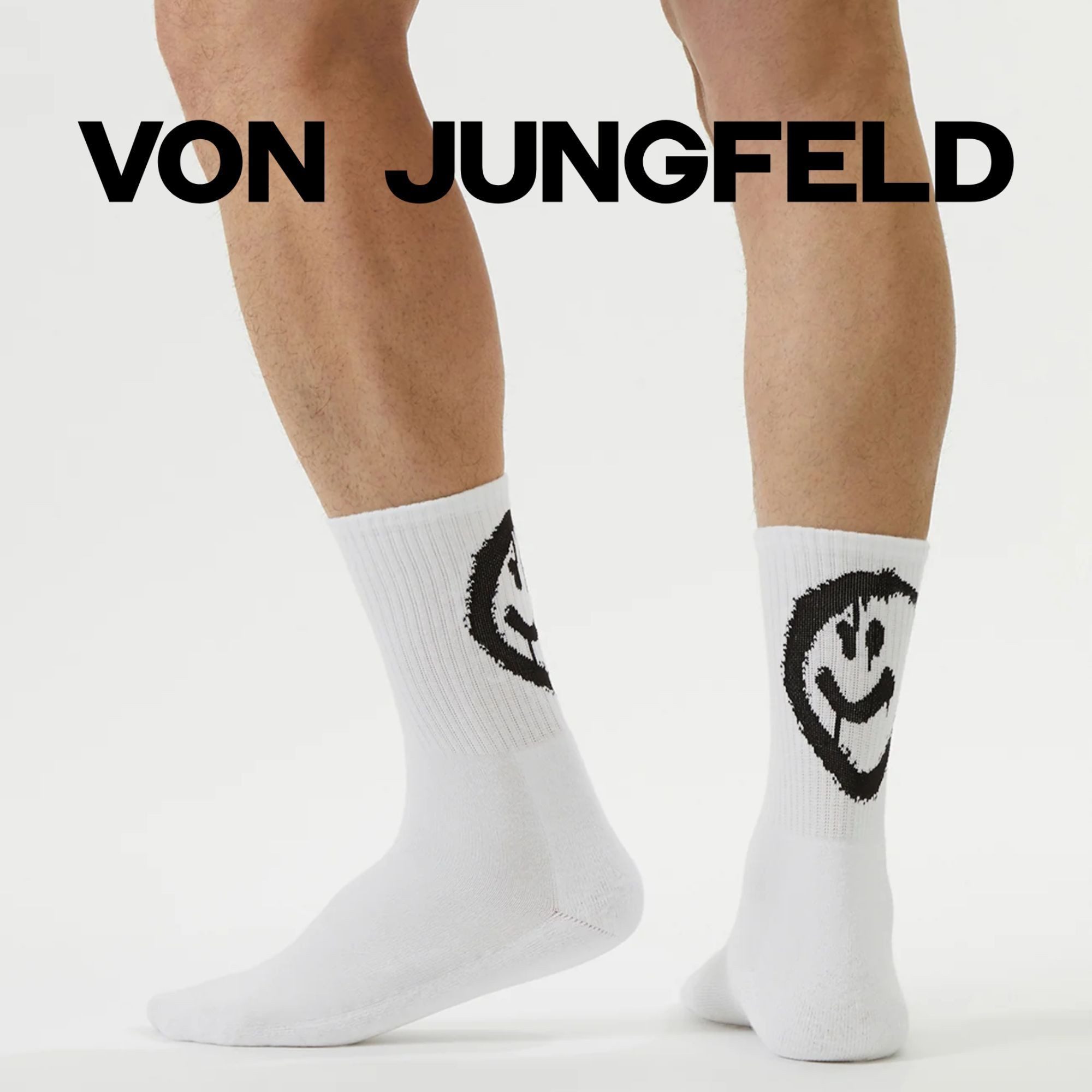von Jungfeld Tennissocken Smiley hohe Sportsocken günstig online kaufen