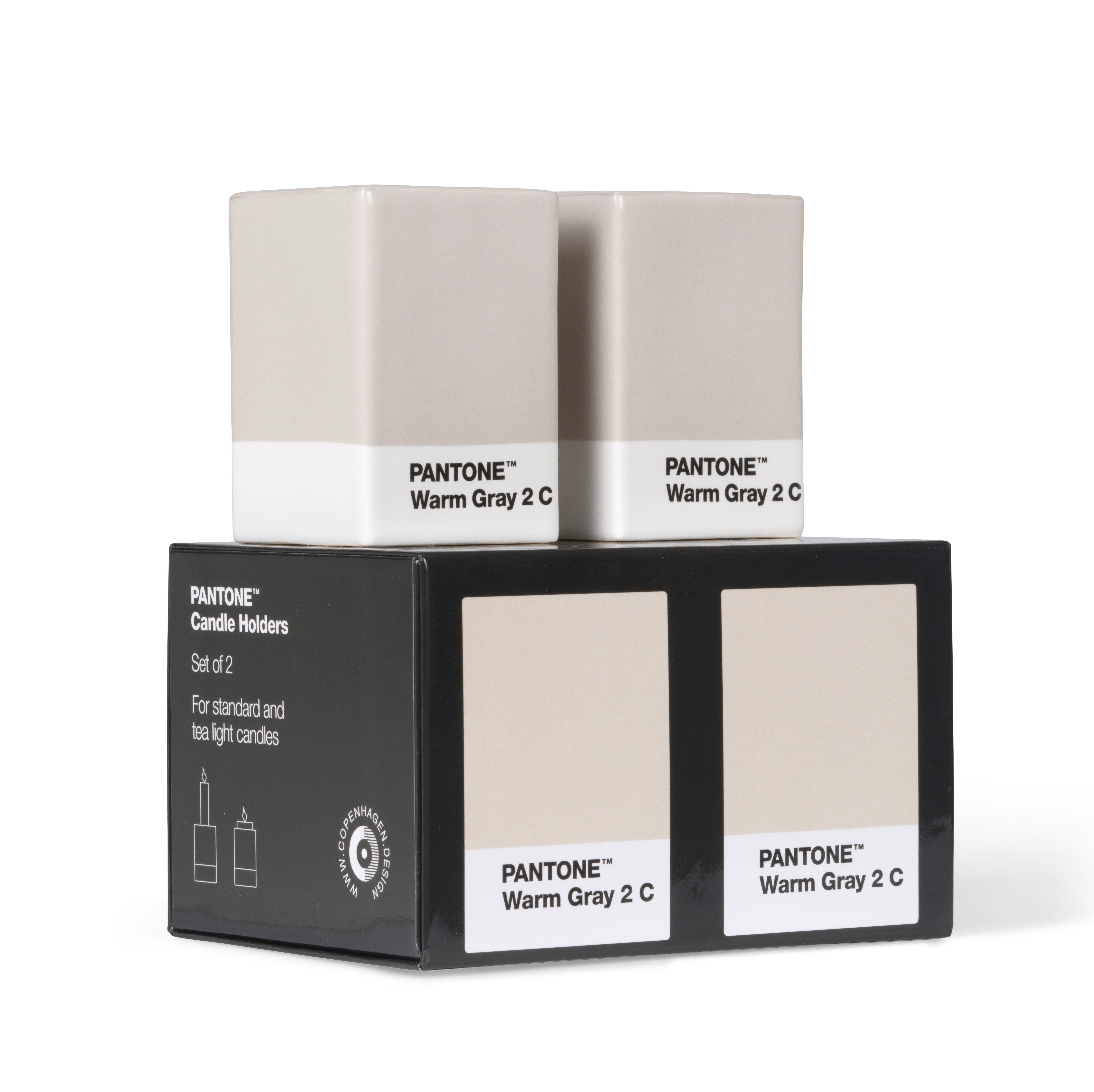 PANTONE Kerzenständer Porzellan, verschiedene Farben und Sets (2 St)