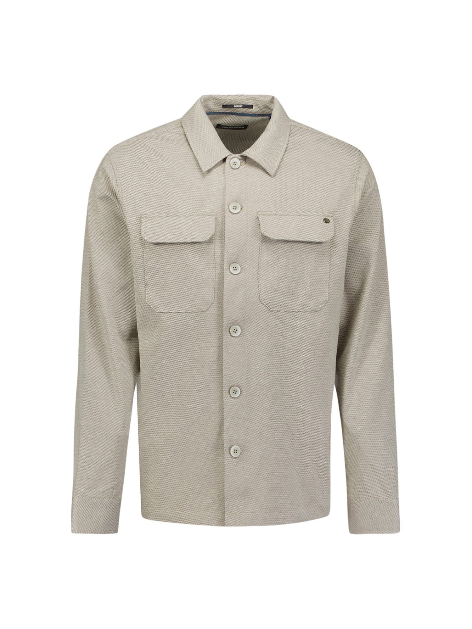 NO EXCESS Hemdjacke Overshirt Full Button Melange Twill - Melange Twill