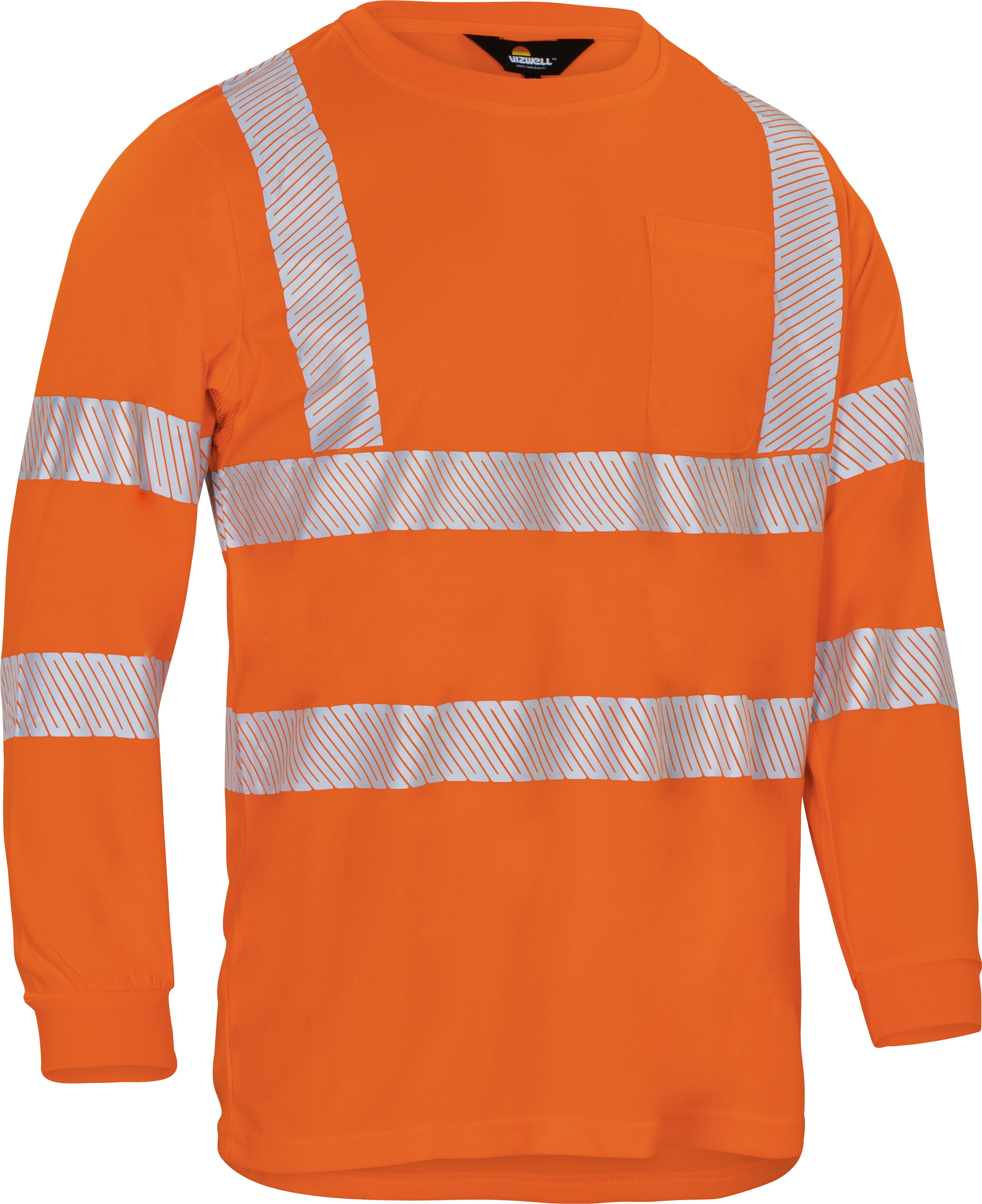 vizwell Langarmshirt Warnschutz Langarm-Shirt mit UV Schutz und Coolpass sehr strapazierfähig und schnell trocknend – Bild 4 von 5