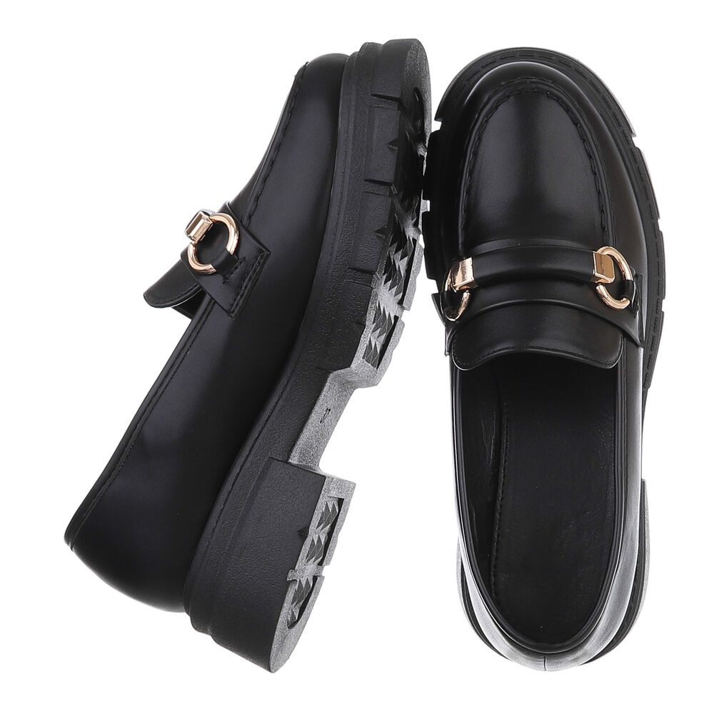 Ital-Design Moderne Damen Loafer mit Schnalle und robuster Sohle Slipper (8 günstig online kaufen