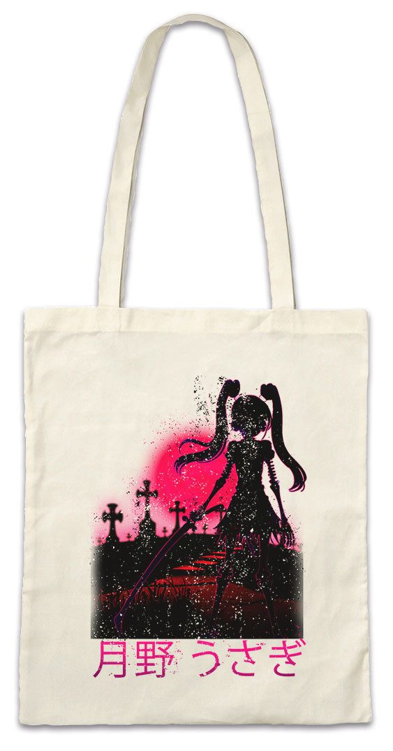 Beuteltasche Full Moon Cemetary Stofftasche Anime Horror Sailor Girl Usagi Tsukino