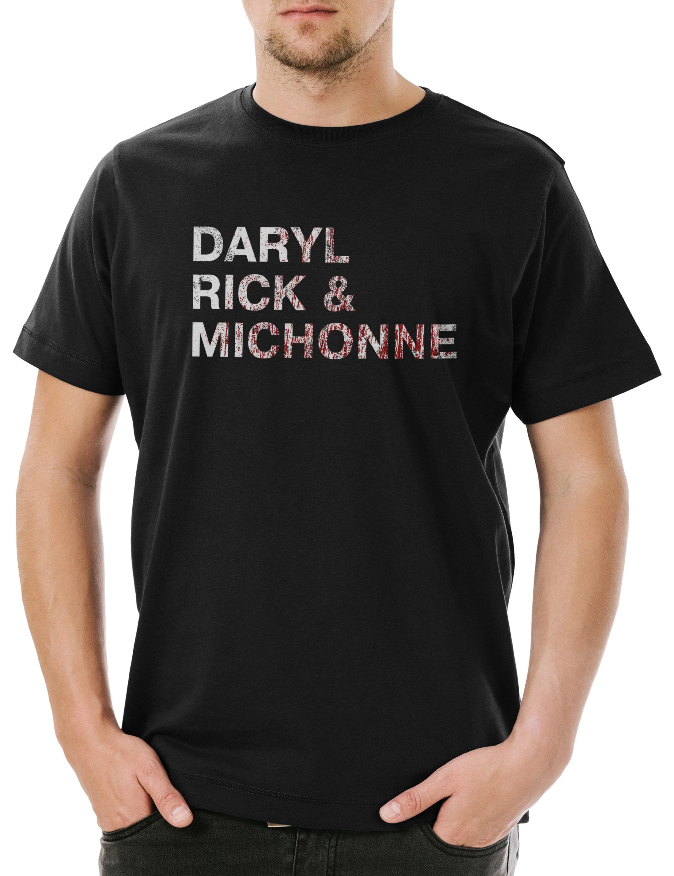Urban Backwoods Print-Shirt Daryl Rick & Michone Herren T-Shirt The Walking TV Series Grimes Dead (1-tlg) Living Dixon Walkers The