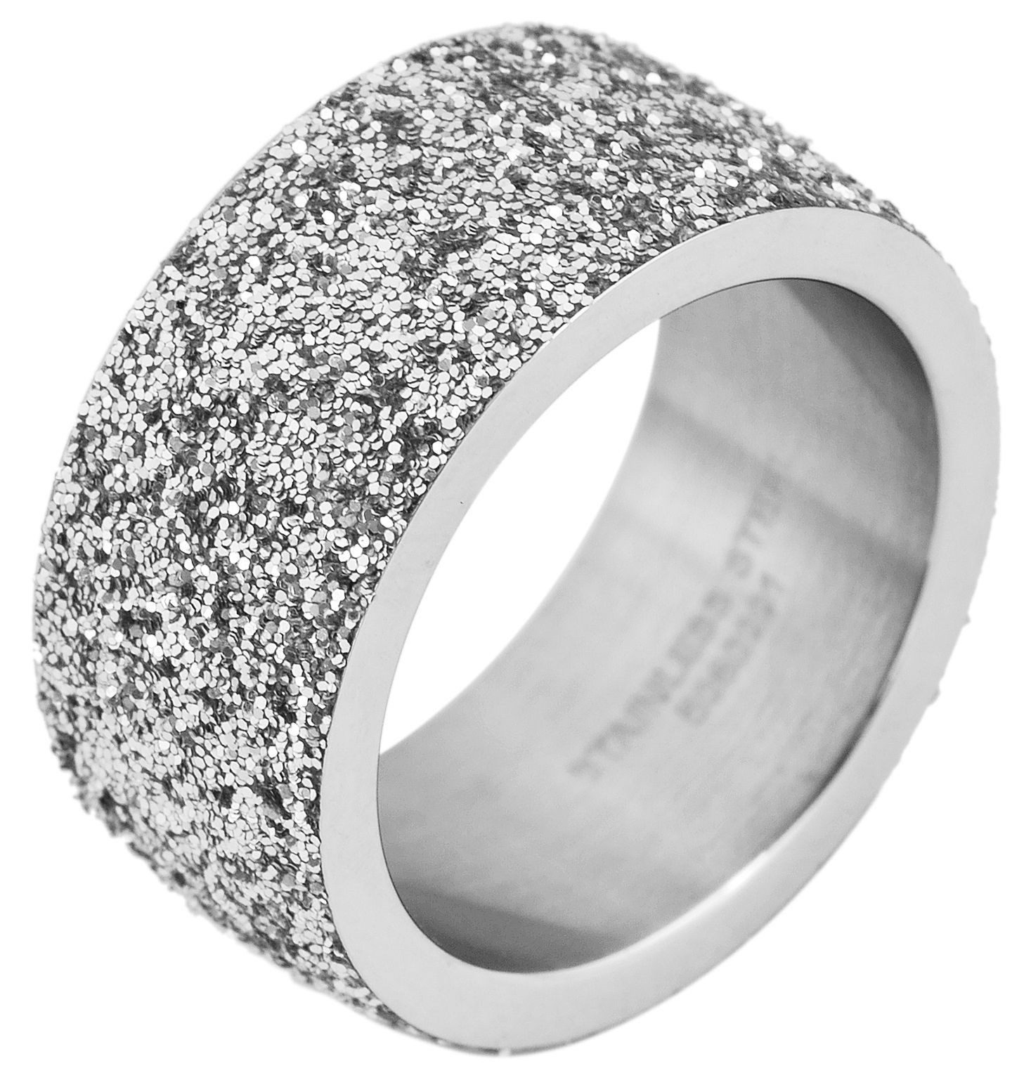 AKZENT Fingerring Sparkling Sea Edelstahl silber Damen, Damen Ring günstig online kaufen