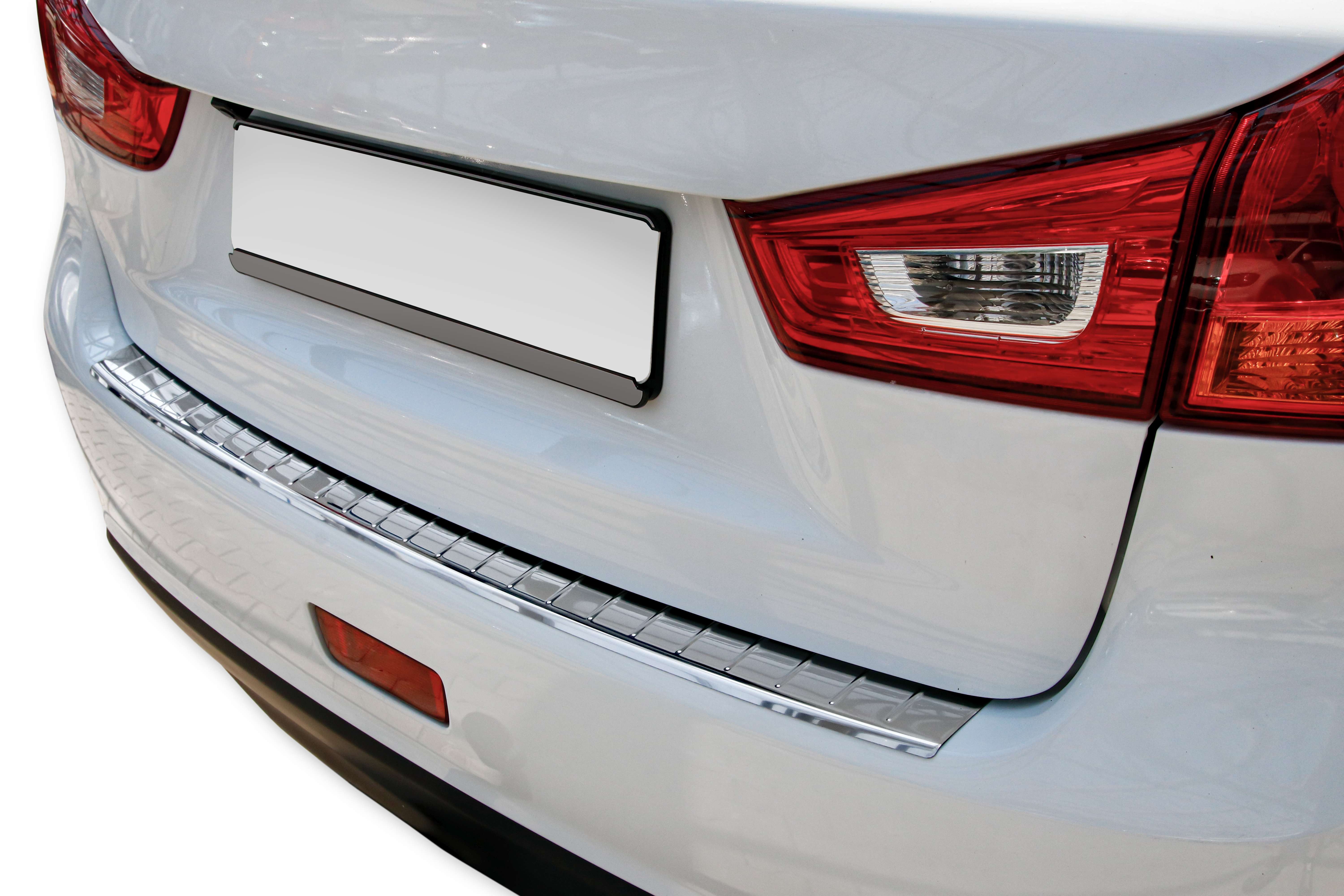 RECAMBO Ladekantenschutz für MITSUBISHI ASX, 2010-2019 Stoßstangenschutz, V2A rostfrei, Exklusive Optik, praktischer Schutz & perfekte Passform