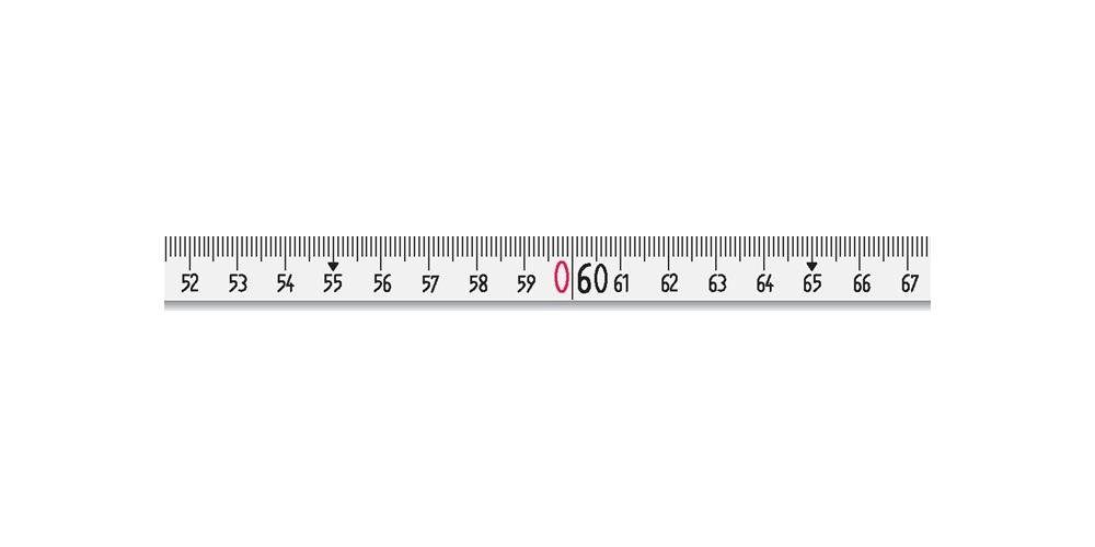 II Kunststoff mm 13 m mm/cm Länge EG BMI Kapselbandmaß RADIUS Bandbreite Maßband Stahlmaßband 20