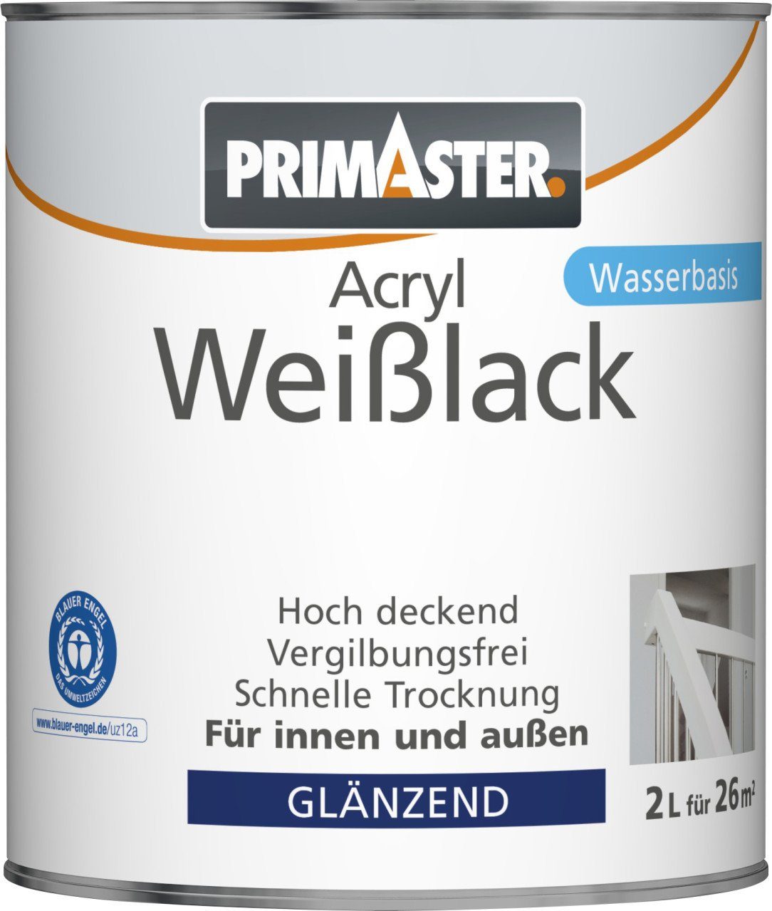 Weißlack Primaster Acryl Weißlack 2 L glänzend