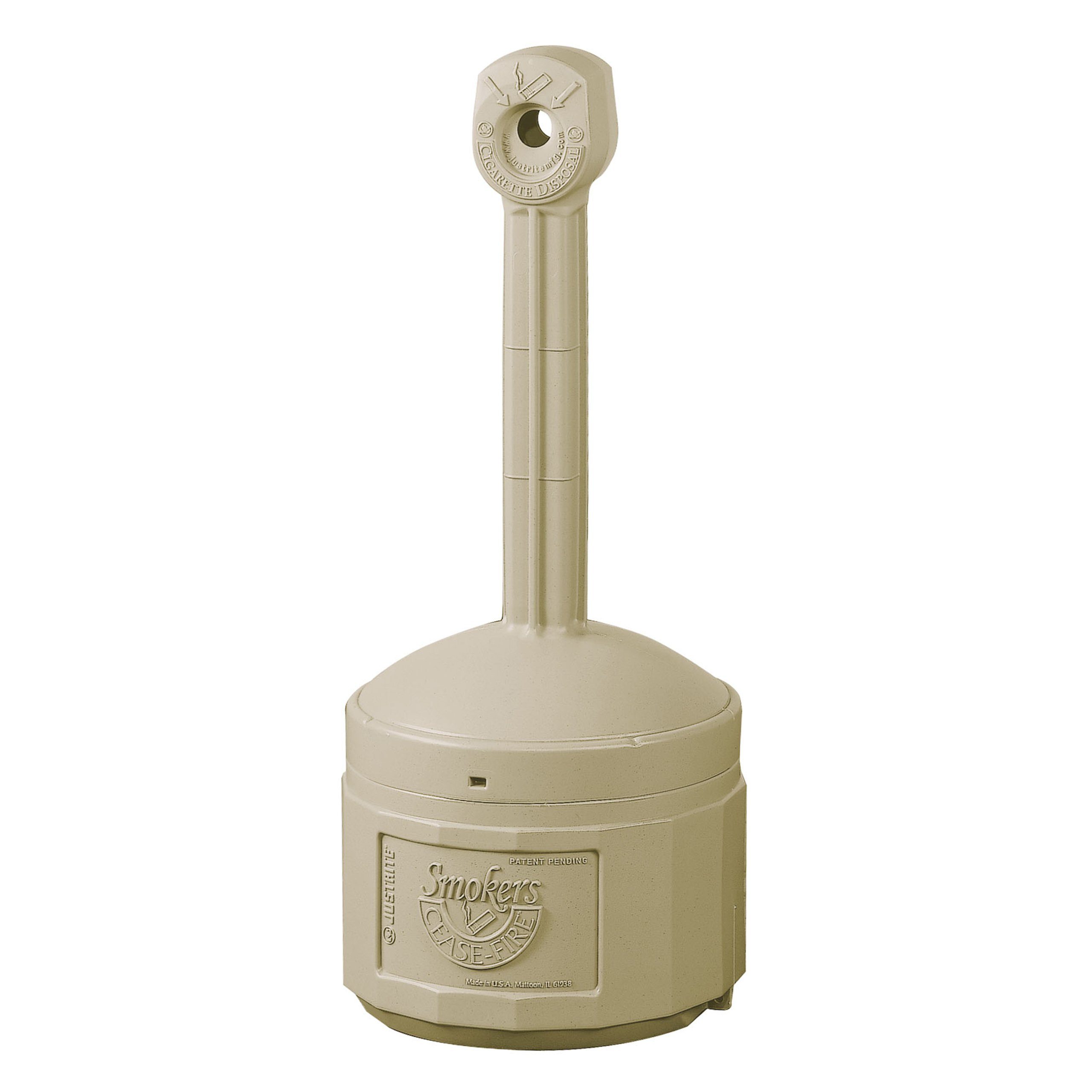 PROREGAL® Aschenbecher Sicherheits-Standascher, 15L, selbstlöschend, HxB 98x42cm Beige | Aschenbecher