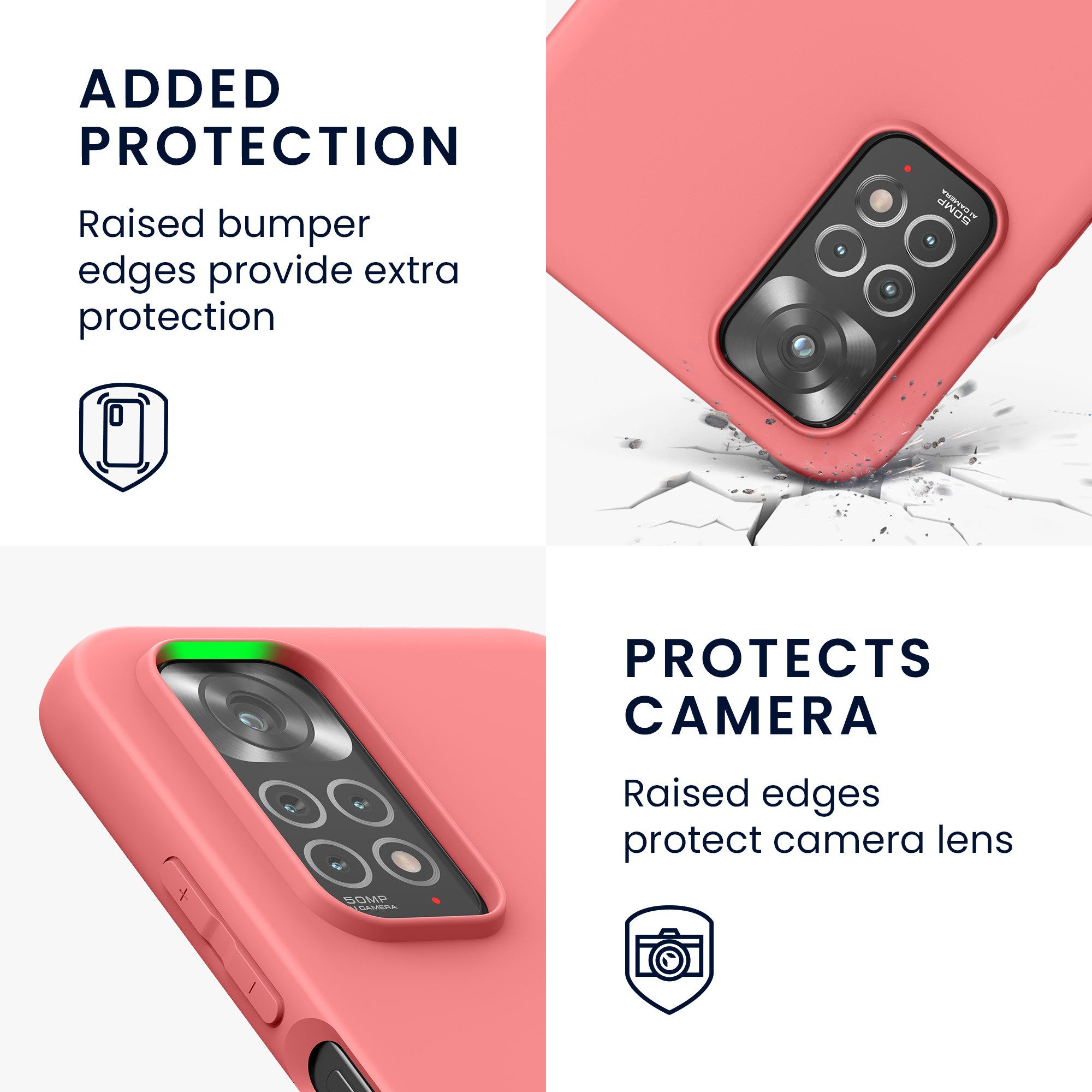 kwmobile Handyhülle Hülle für Xiaomi Redmi Note 11 / Note 11S, Hülle Silikon - Soft Handyhülle - Handy Case Cover