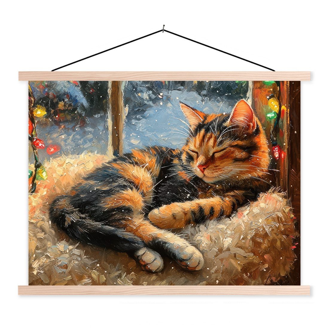 Poster Katze - Weihnachten - Winter - Tier