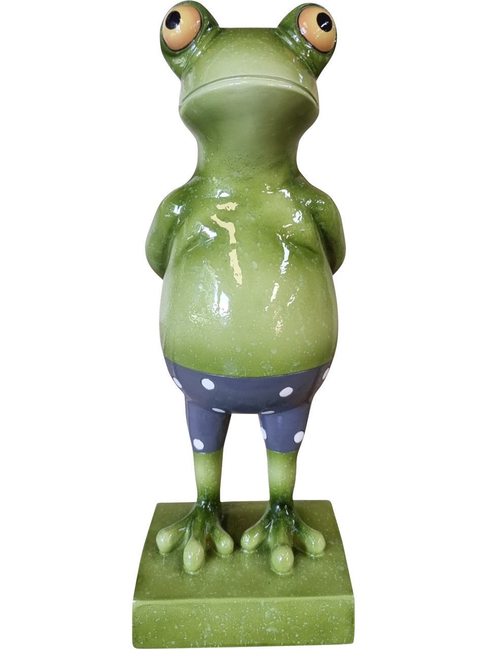 Figurendiscounter Gartenfigur Dekofigur Frosch stehend 44 cm grün