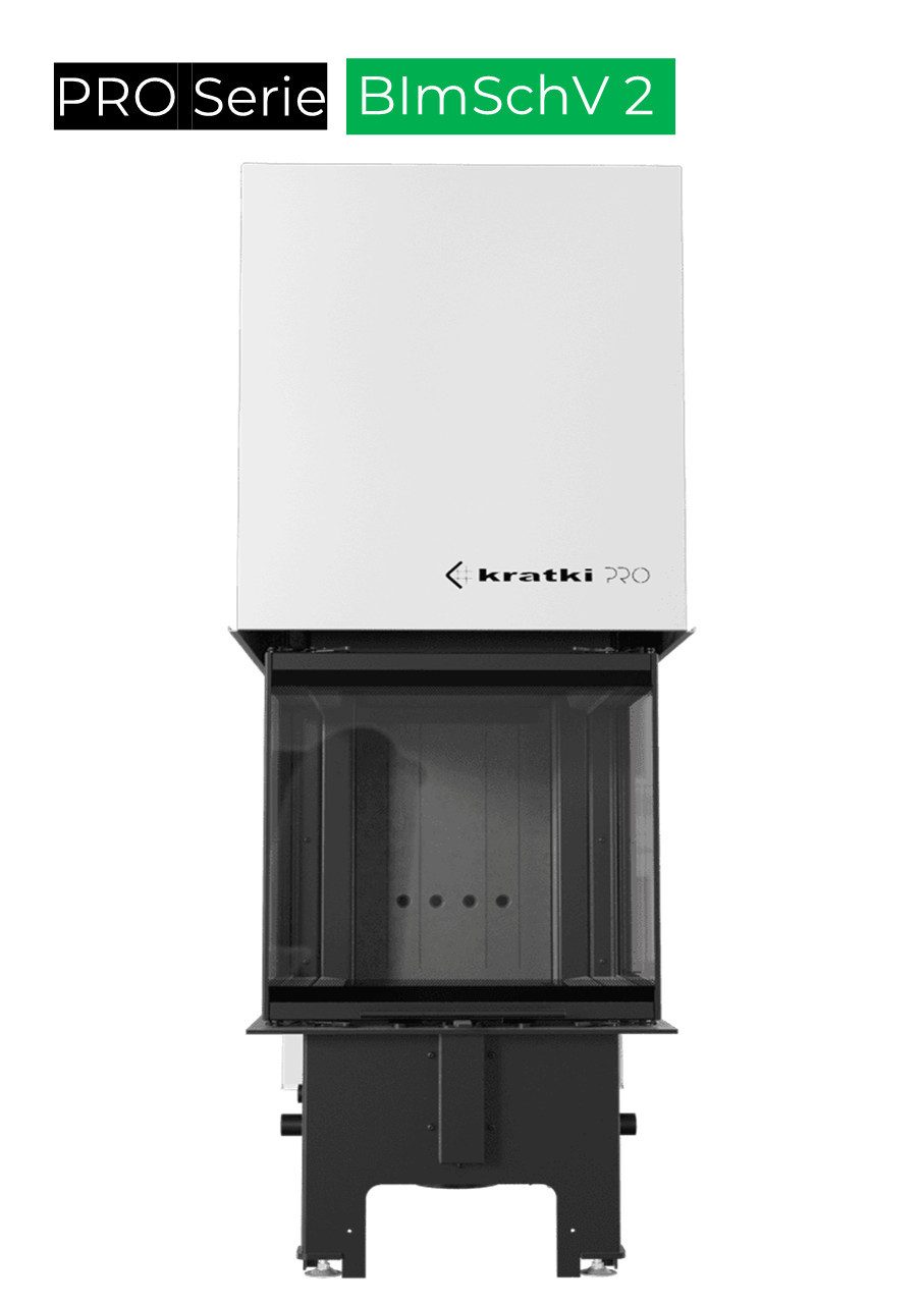 Kratki Камины Kamineinsatz REGNOR 500/500 7kW Ø200 3 Sei glas schwarze BK, 7 kW