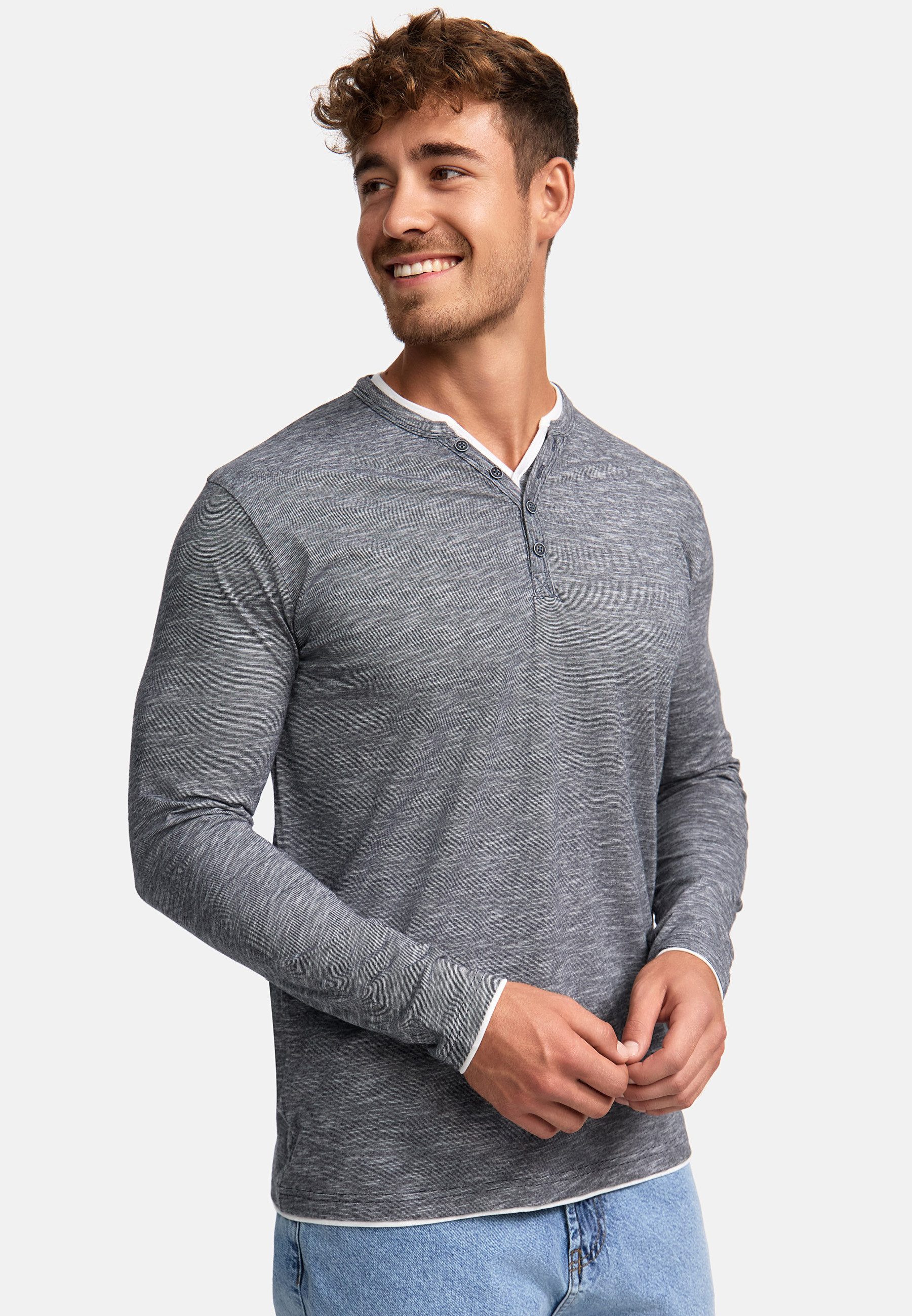 Indicode Langarmshirt Herren INColeson Shirt Langarm Herrenshirt Langarmshirt aus 100% Baumwolle