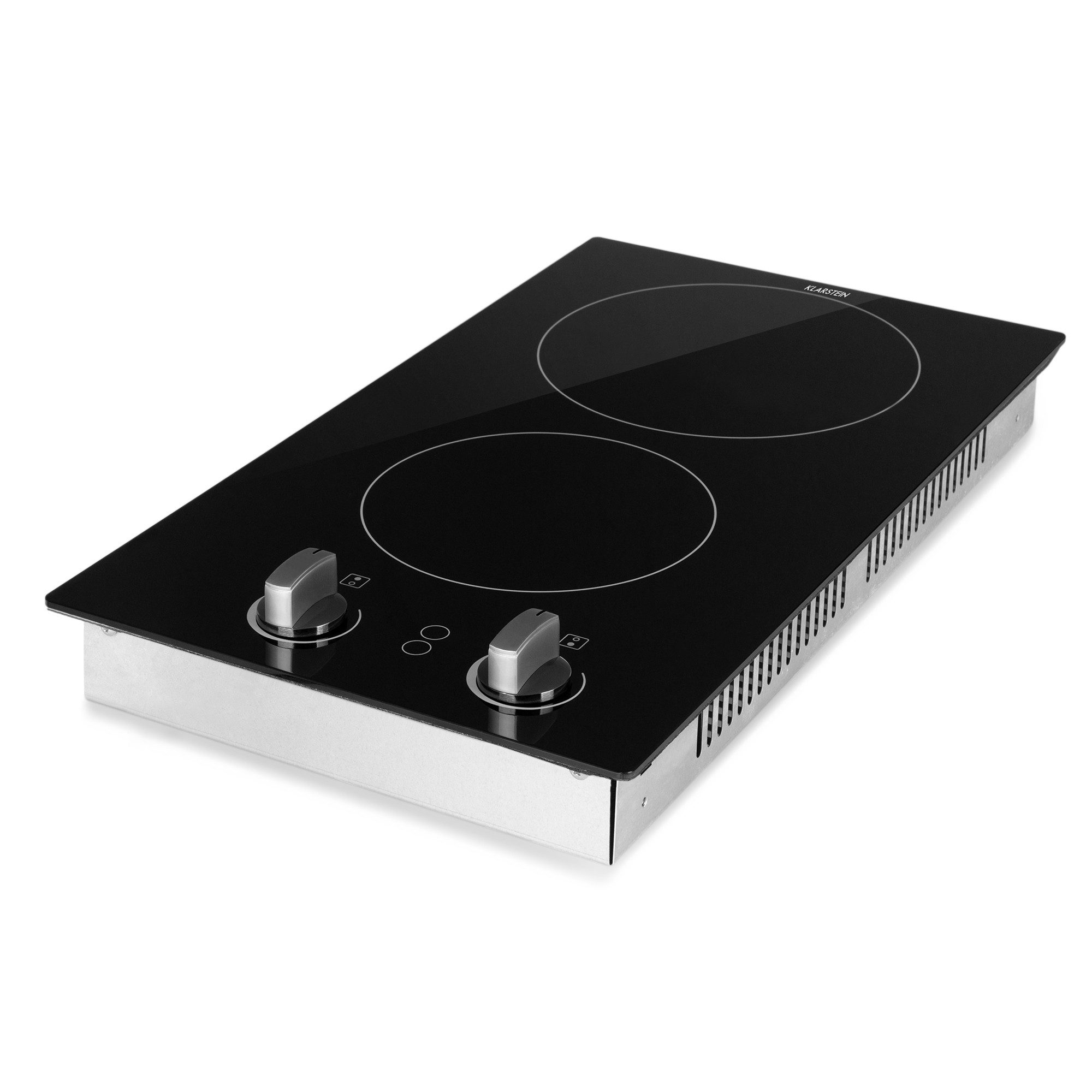 Klarstein Elektro-Kochfeld EasyCook Domino, Keramikkochfeld 3000W Drehregler schwarz