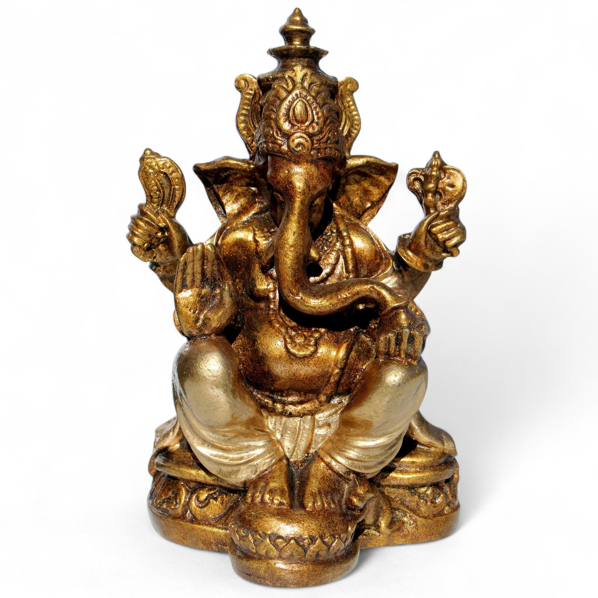 Wogeka Dekofigur Ganesha Elefantengott Resin Figur Deko Bali Feng Shui