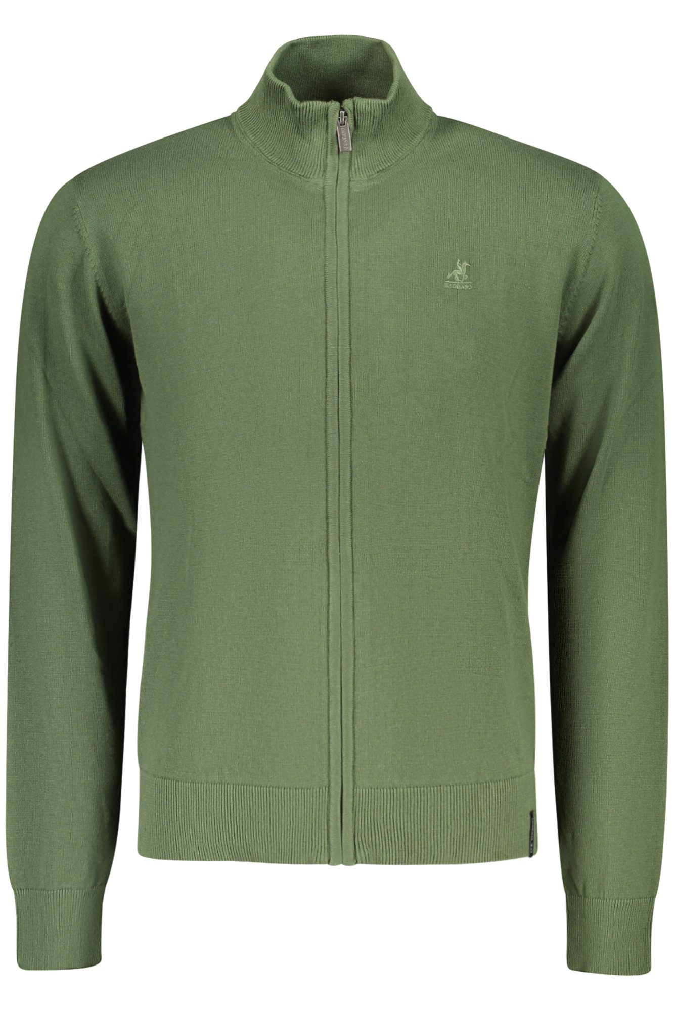 U.S. Polo Strickpullover Eleganter grüner Herren-Cardigan mit Reißverschluss und Stickerei