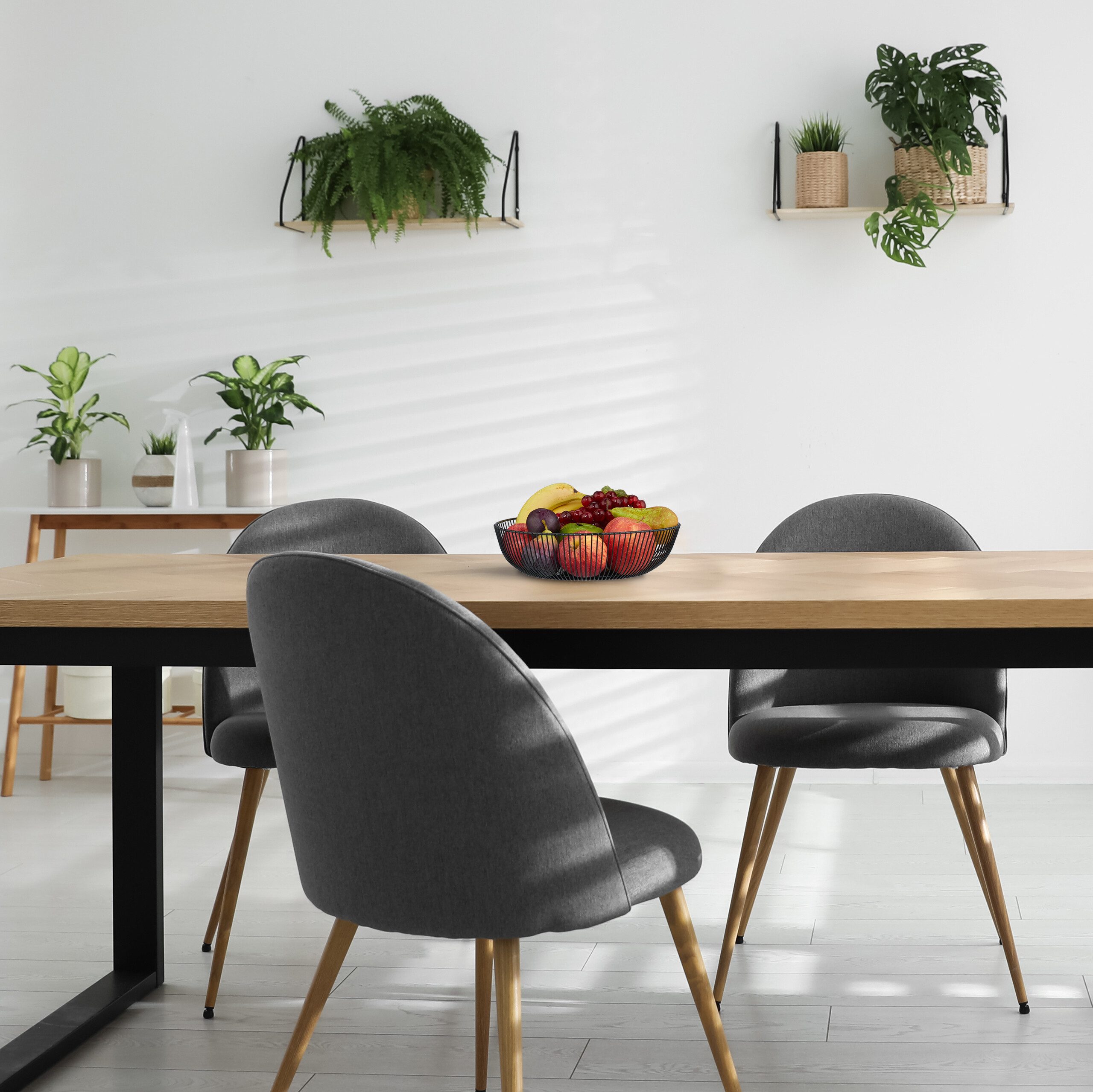 relaxdays Obstschale Schwarze Obstschale aus Metall, Eisen, (1-tlg)