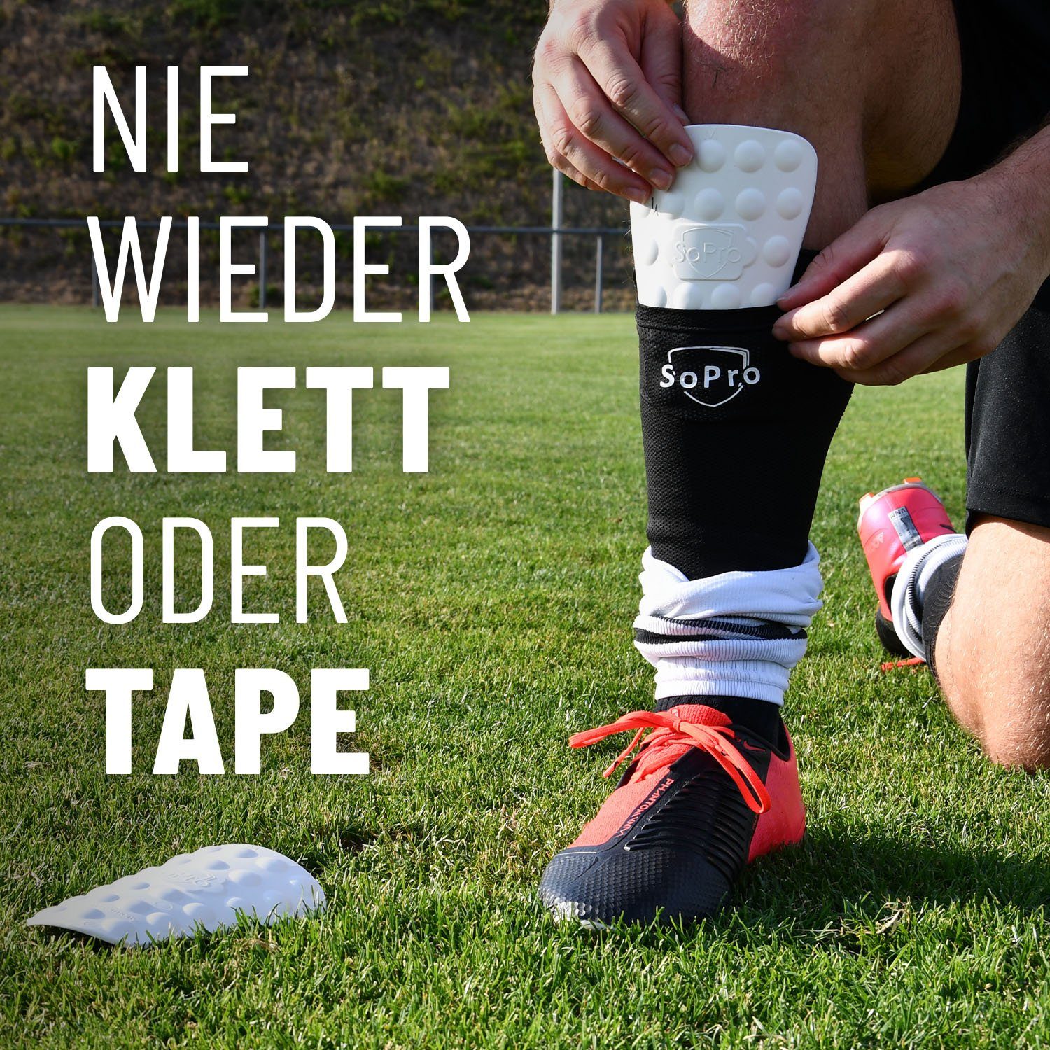 SoPro Schienbeinschonerhalter 1 Paar Schienbeinschoner Halter Fussball für Kinder & Erwachsene