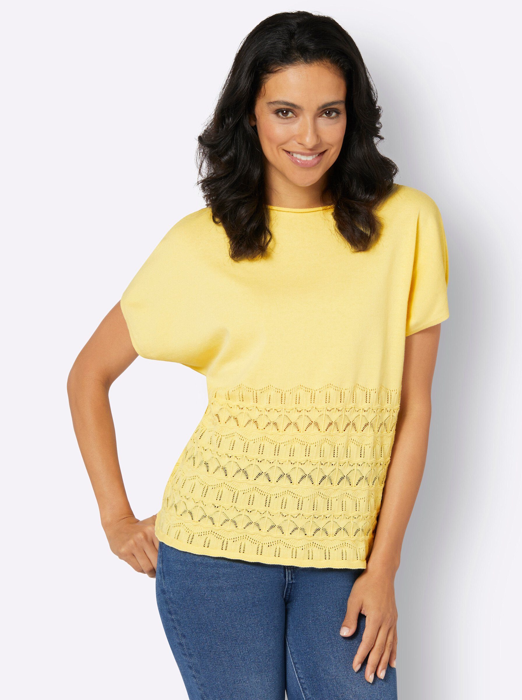 Strickpullover Kurzarmpullover