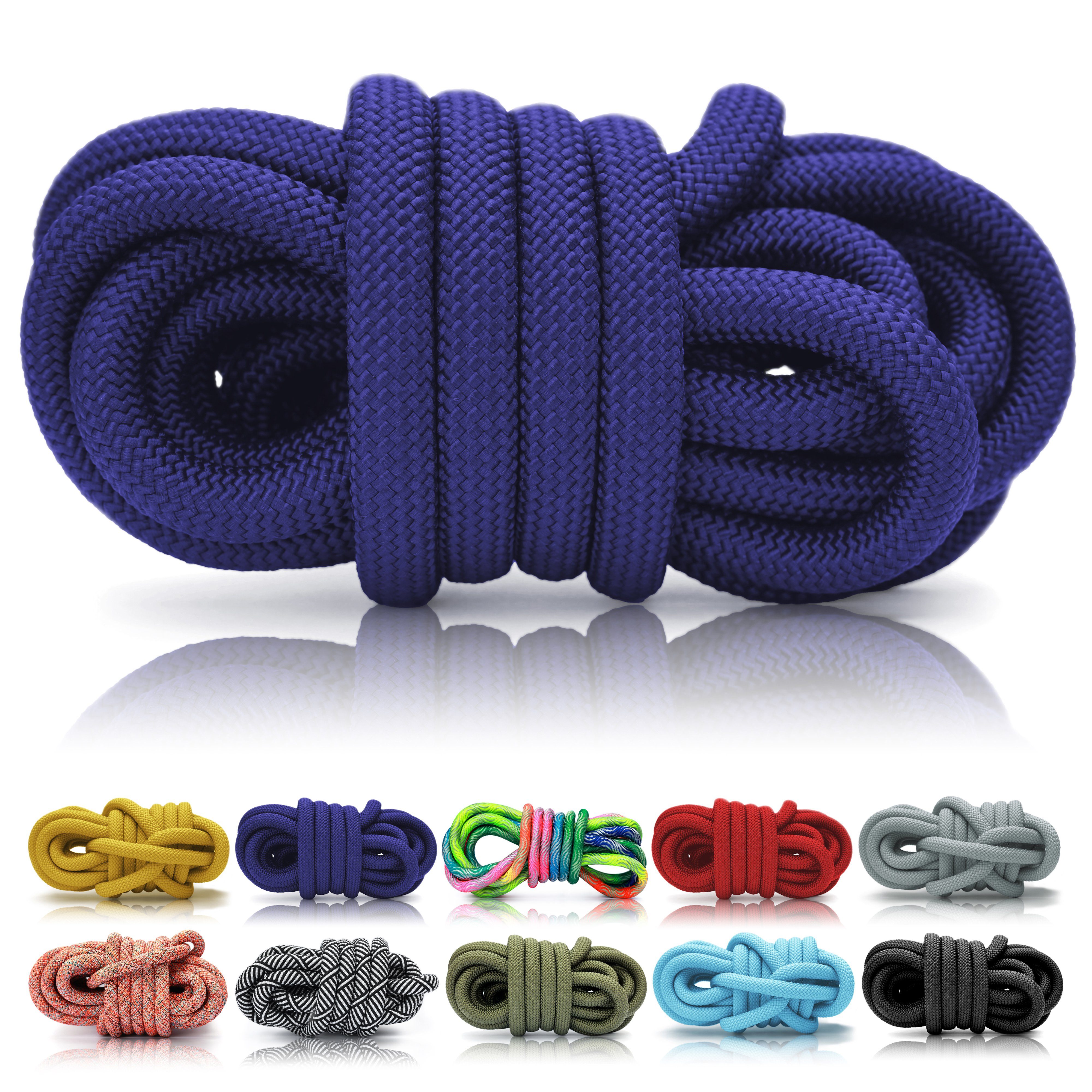 Ganzoo Hunde-Leine, Blau PPM Halsband, Meter, Reepschnur 10mm, Tauseil, Seil 10 Takeln,