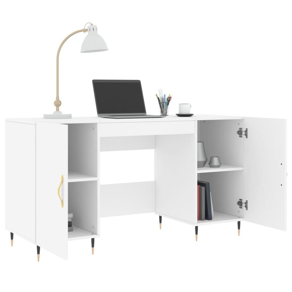 Holzwerkstoff Schreibtisch Weiß cm furnicato 140x50x75