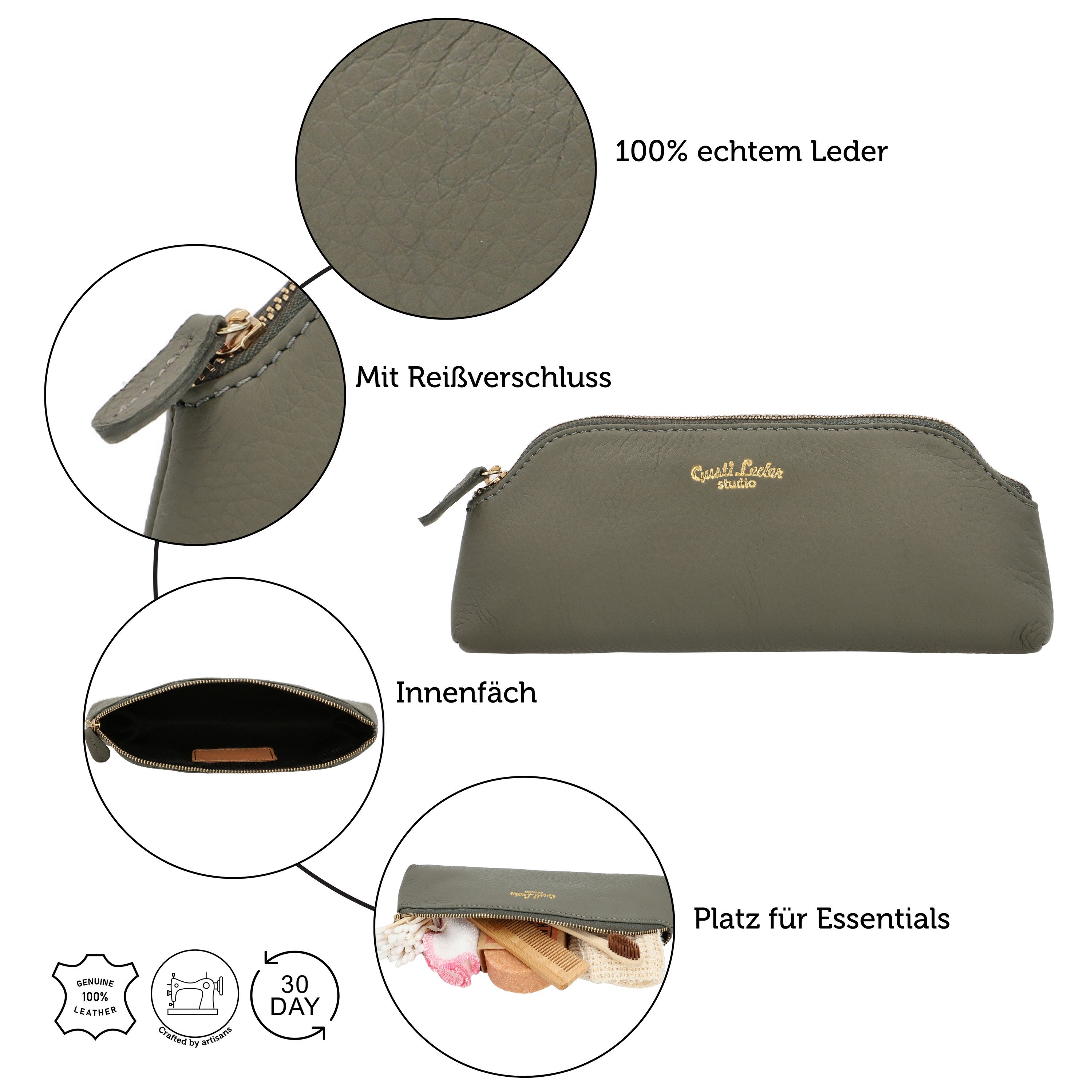 Gusti Leder Kulturbeutel Gusti Leder Kosmetiktasche Edla (1-tlg)