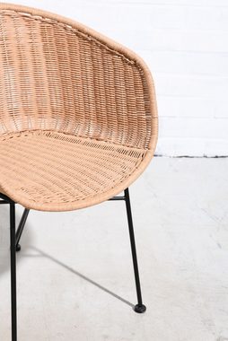 Vintagehaus Gartensessel Rattanstuhl Gartenstuhl Cabana Tulum Sessel PE-Rattan Outdoor Scandi