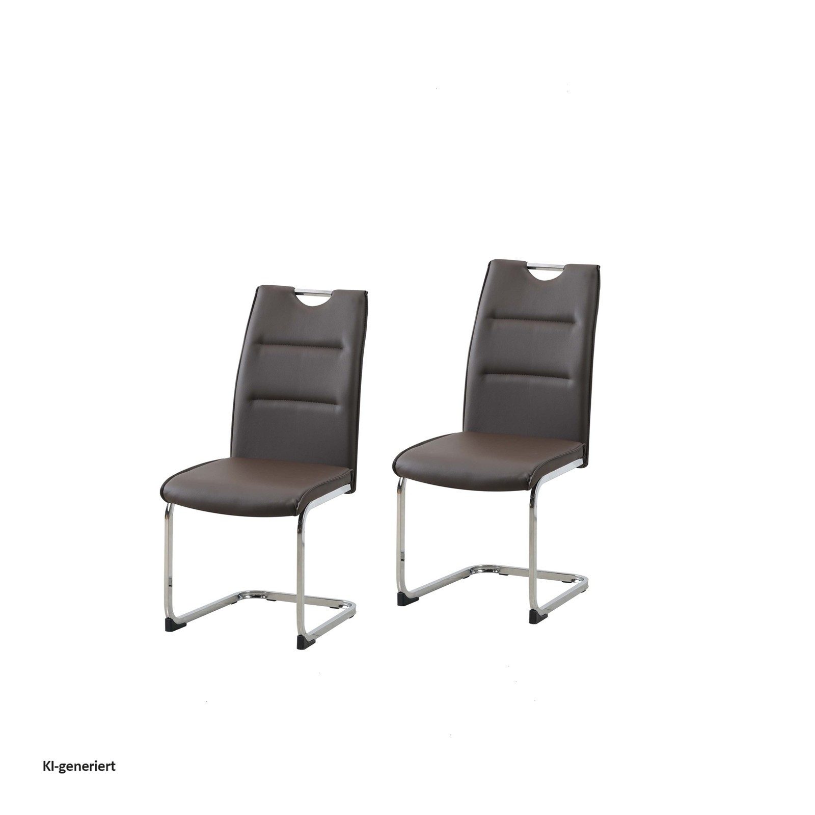 HTI-Line Freischwinger Schwingstuhl 2er Set PU DannyC (Set, 2 St), Freischwinger Esszimmerstuhl Kunstleder