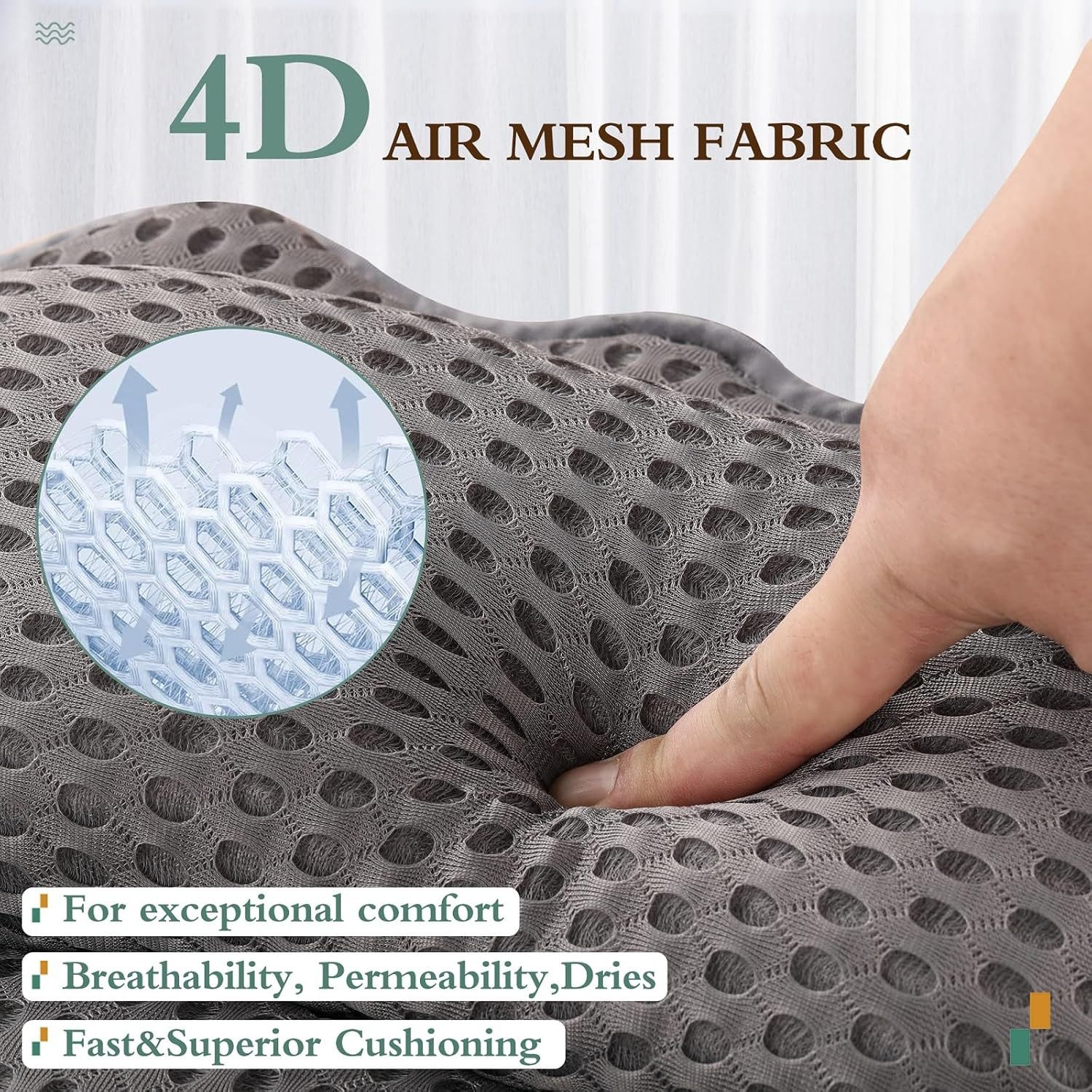 Refined Living Badewannenkissen Ergonomisches Badekissen mit 4D-Air-Mesh & 6 Saugnäpfen,Spa Badekissen, Luxus Badewannenkissen mit Aufhängehaken, 4D Air Mesh Badekissen, Kopfkissen Badewanne, Badewannenzubehör, Nackenkissen Badewanne, mit Nacken- und Rückenstütze, rutschfest und waschbar, 1-tlg., schimmelresistent,antibakteriell,atmungsaktiv, weiches, wasser, für alle Badewannen, Whirlpools und Jacuzzis, Wellness Badekissen