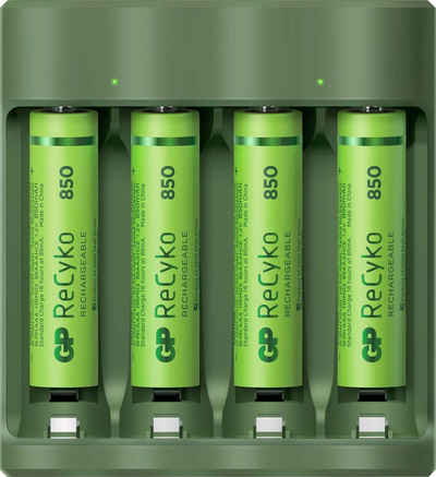 GP Batteries »USB-Akkuladegerät B421 inkl. 4x ReCyko AAA Akkus je 850 mAh« Akku-Ladestation