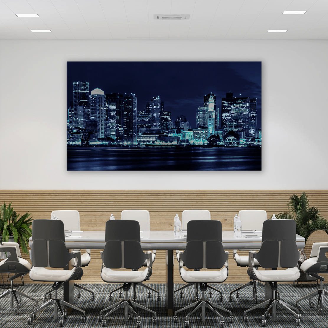 Artedinoi Leinwandbild New York Manhattan Skyline Nacht Leinwandbild Wandbild XXL Deko, Manhattan-Skyline, New York