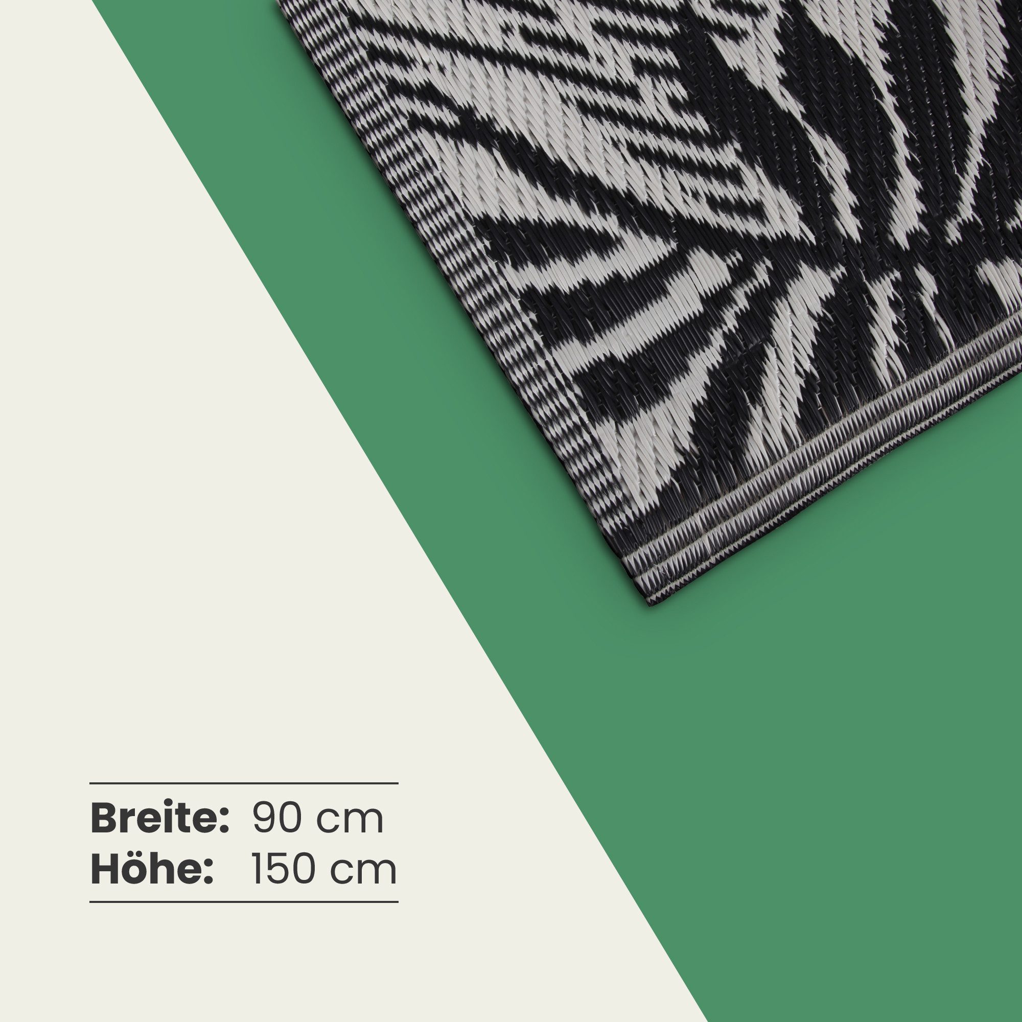 Bestlivings Outdoorteppich Flachgewebe verschiedene Größen/Designs, Rechteckig, aus recyceltem Kunststoff, wetterfest, UV-Beständig, pflegeleicht – Bild 2 von 5