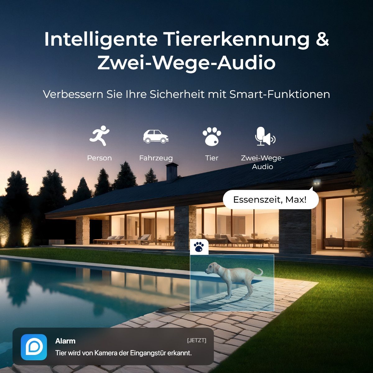 Reolink Überwachungskamera RLC-1240A (Außenbereich, Innenbereich, IK10 Vandalismus,12MP UHD mit 145° Sichtfeld, Intelligente Erkennung) – Bild 3 von 5