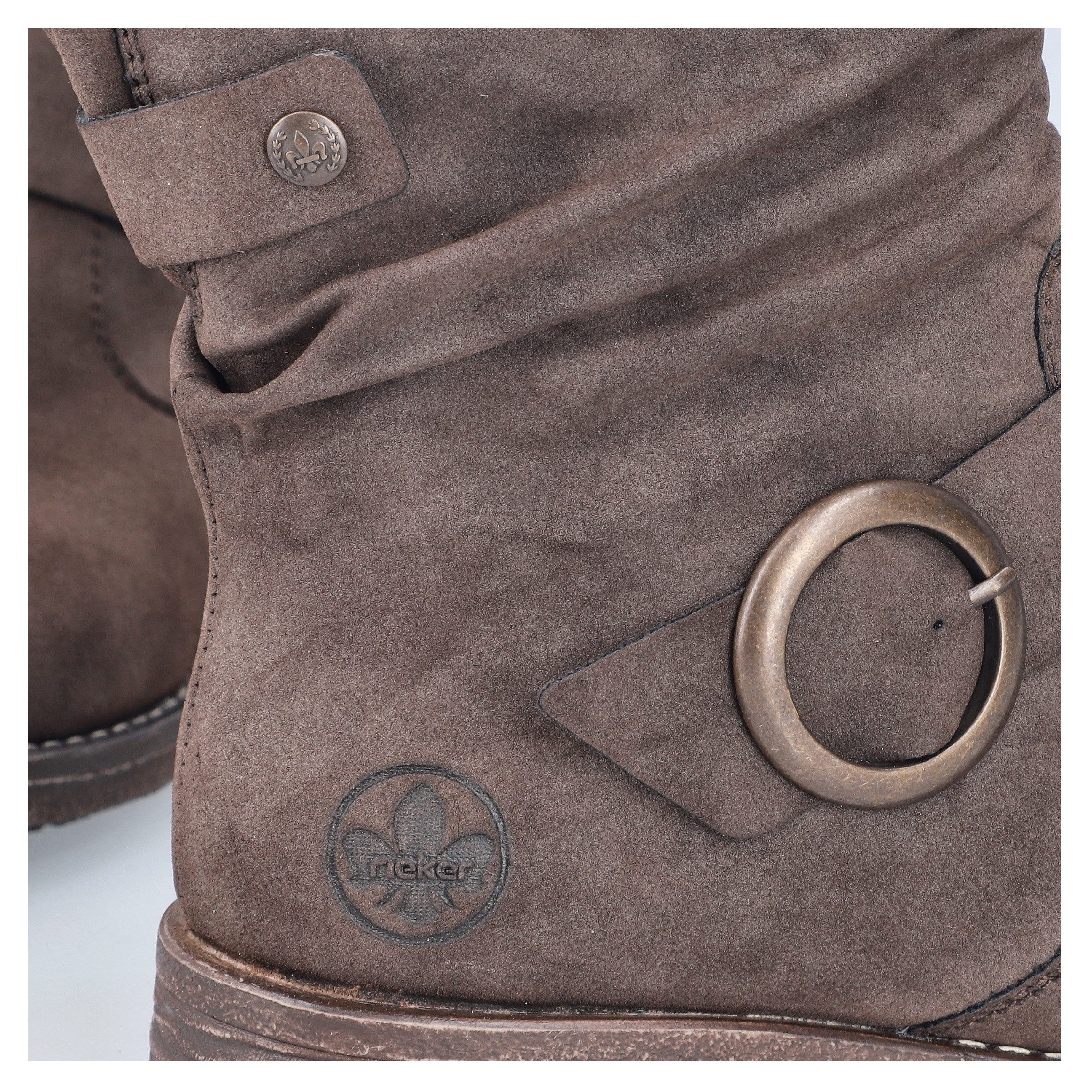 Rieker Stiefelette Boots, Blockabsatz, slouchy Schaft und Innenreißverschluss