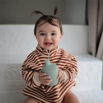 Mushie Trinklernbecher Silicone Sippy Cup Powder Blue