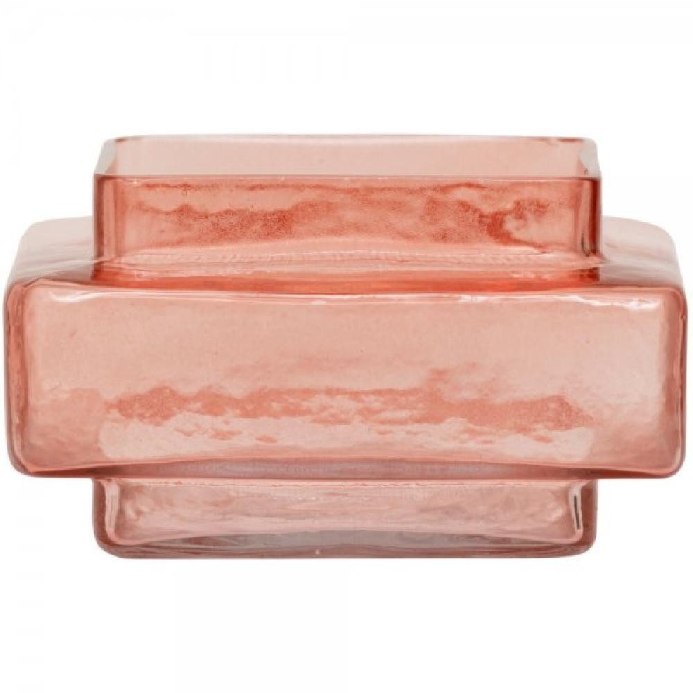 Urban Nature Culture Kerzenhalter Teelichthalter XL Isla Quartz Pink Recycled Glass (11,8x11,8x6,5cm)