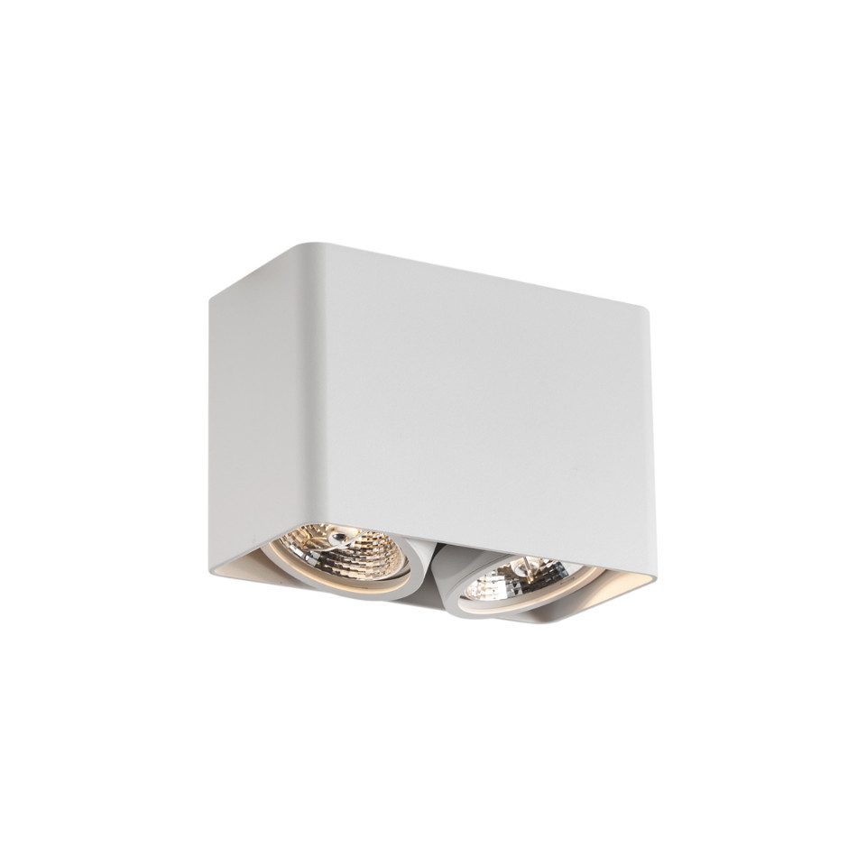 Qazqa LED Aufbaustrahler Vox, ohne Leuchtmittel, Warmweiß, QAZQA Aufbau­spot, gu10, Weiß, Aluminium, Design