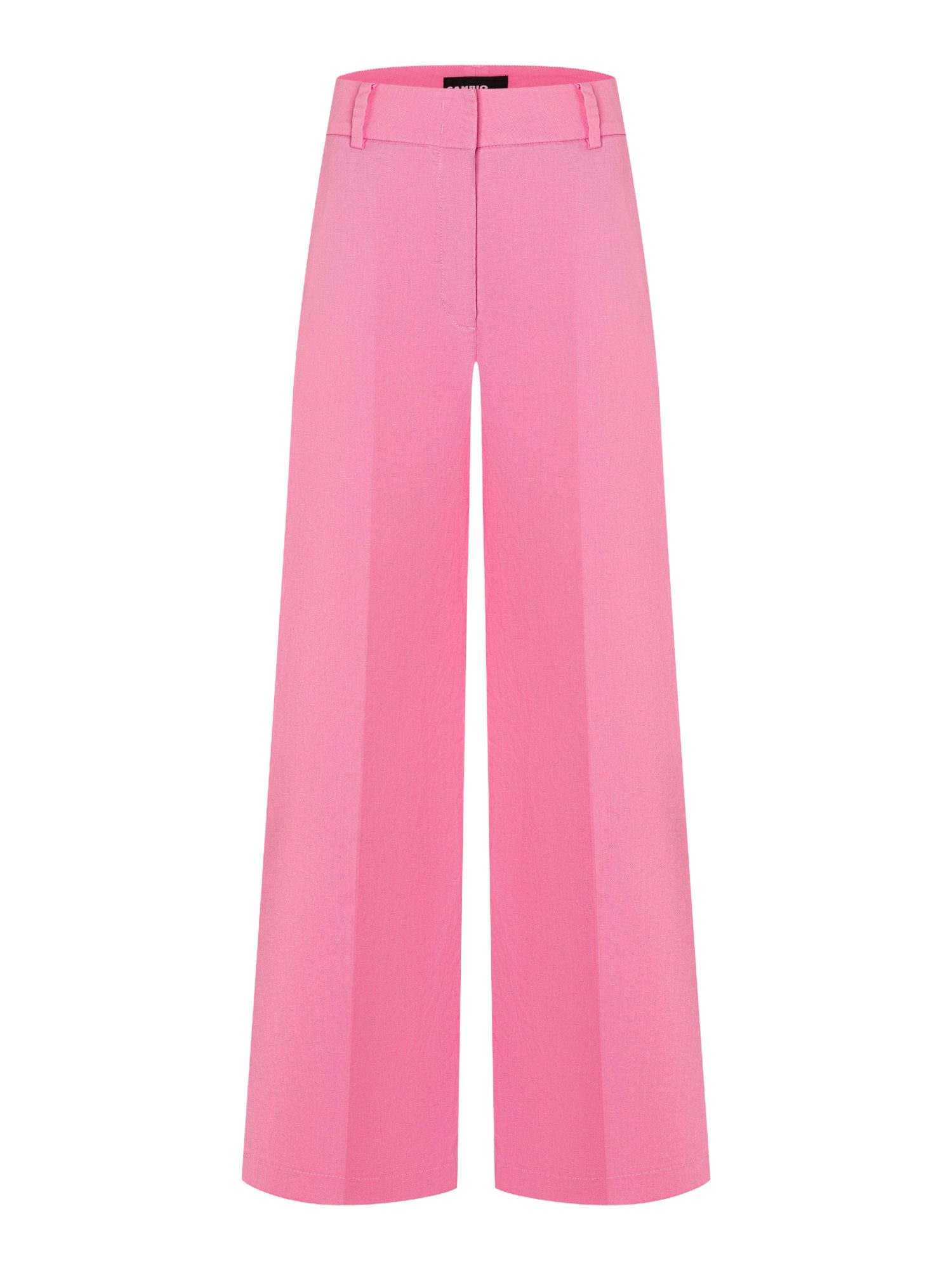 Cambio Stoffhose rosa, Casual, Leinen, Unifarben, Wide Leg, Mittel