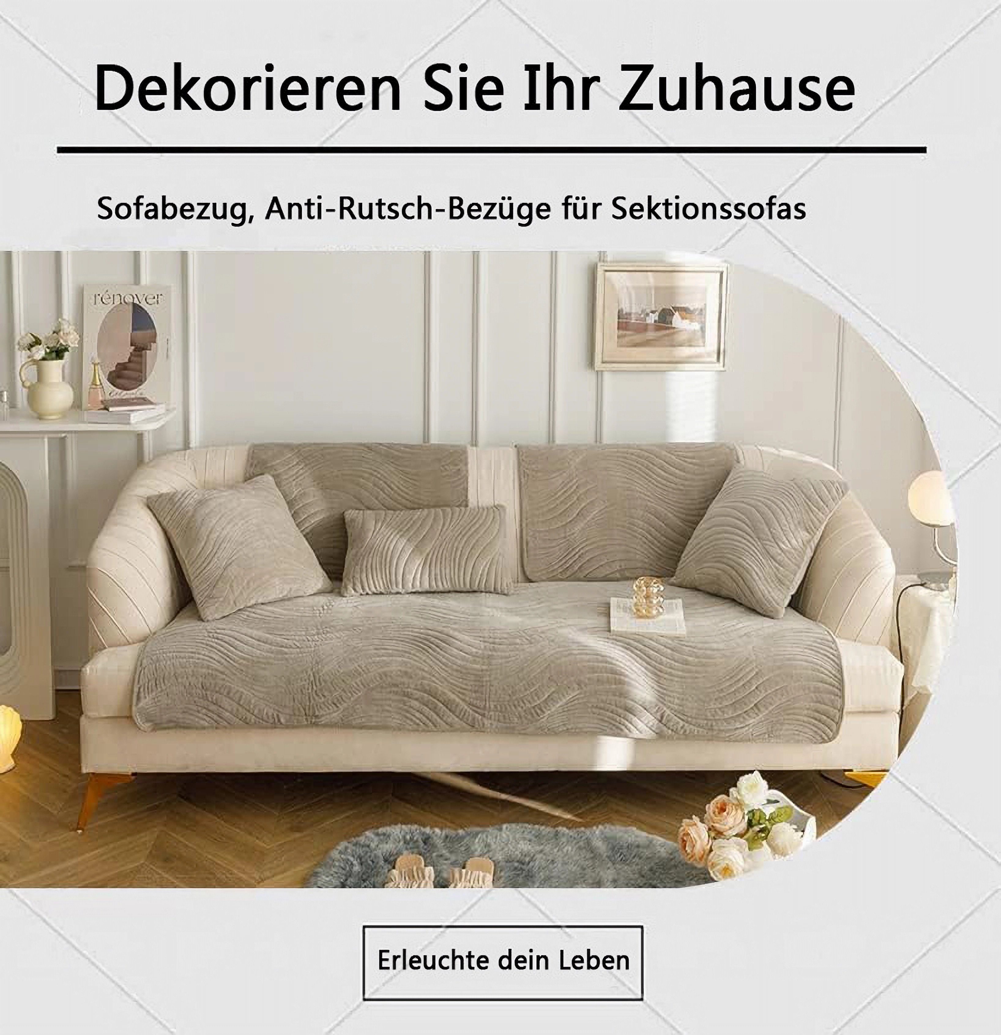 Sofabezug, Anti-rutsch Sofahussen, Anthrazitgrau Coonoor Sofaschoner Moderne