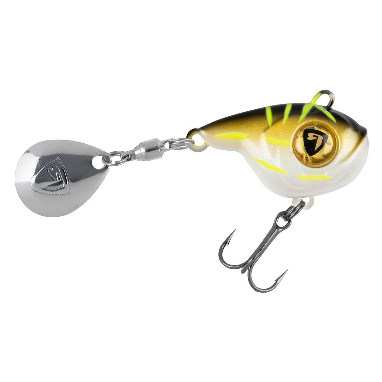 Fox Rage Kunstköder Fox Rage Ultra UV Big Eye Jig Spinner, (1-St), Kompakte Körperform für weitere Würfe, Design mit großen Augen als spezielle Anbiss-Zielpunkte, Hochqualitative VMC-Haken, Umweltfreundliche Konstruktion au seiner Zink-Legierung