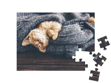puzzleYOU Puzzle Niedliche kleine Kätzchen, Ginger, 48 Puzzleteile, puzzleYOU-Kollektionen Katzen-Puzzles