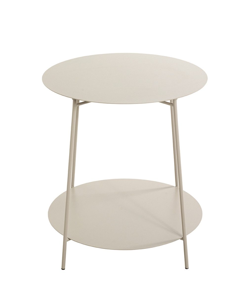 Beistelltisch in grau (Kaschmirgrau), Stahlrohr; Metall - 50x50cm (HxD)