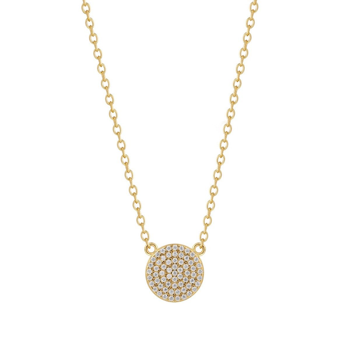 XENOX Kette mit Anhänger Xenox Halskette-Anhänger Damen Poppy Glitz Silber Vergoldet XS10002G