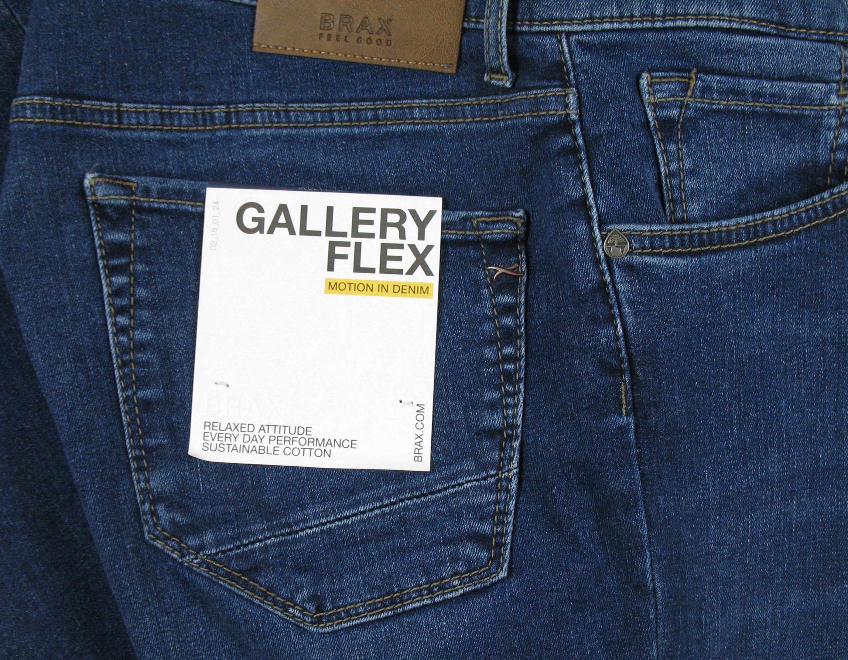 Brax 5-Pocket-Jeans Chuck Gallery Flex Blue Denim Used Ocean