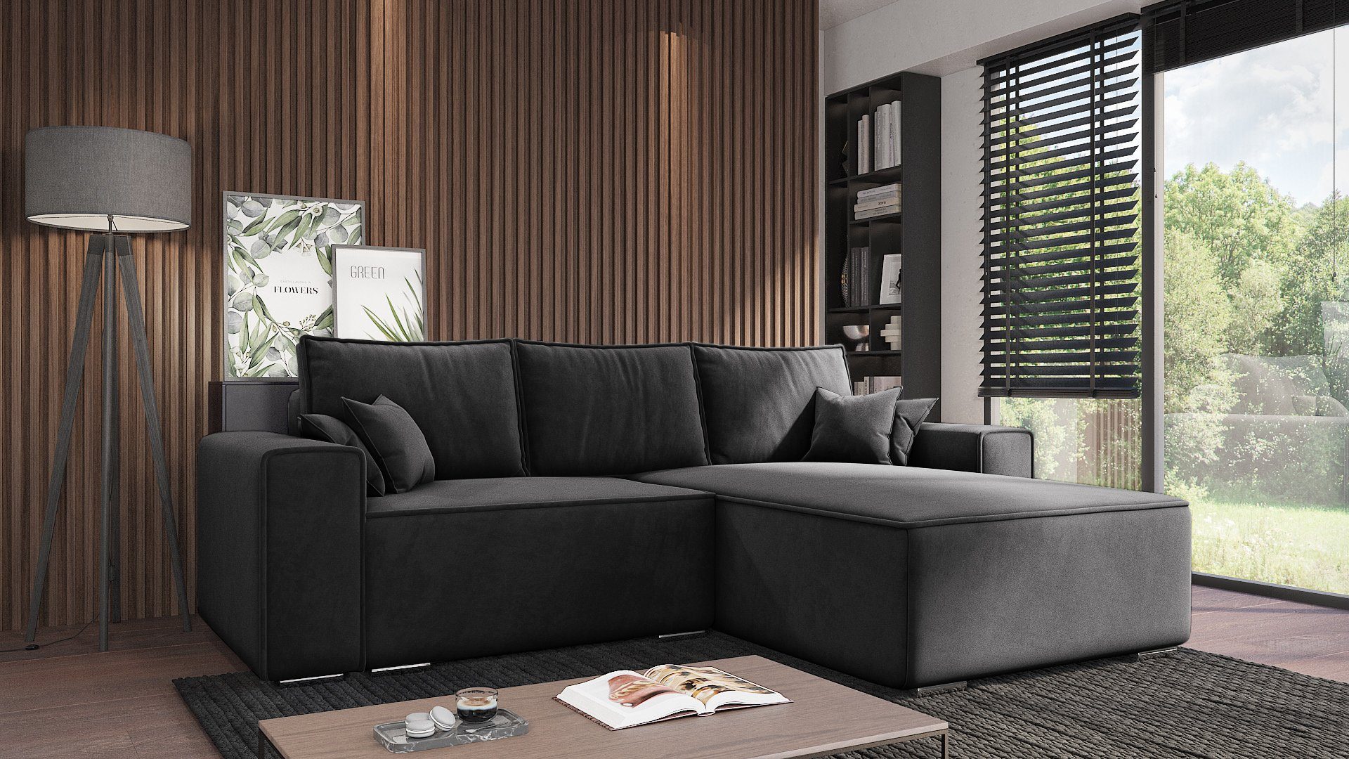 MOEBLO Ecksofa ERNO II, L-förmiges Schlafsofa günstig online kaufen