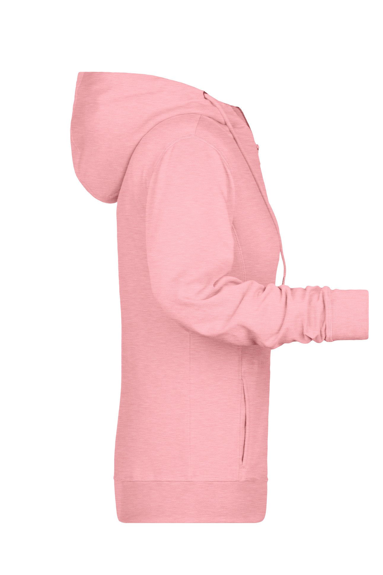 James & Nicholson Kapuzensweatjacke Leicht taillierte Damen Sweatjacke aus French Terry 8025 in Bio-Qualität – Bild 4 von 4