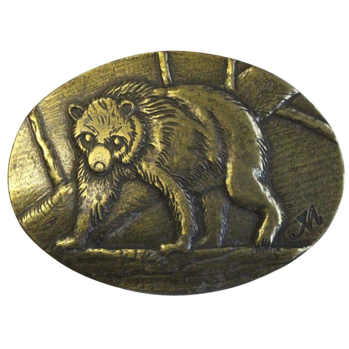 Gürtelschnalle Bär 4,0 cm - Buckle Wechselschließe Gürtelschließe 40mm - für Jagd-Out