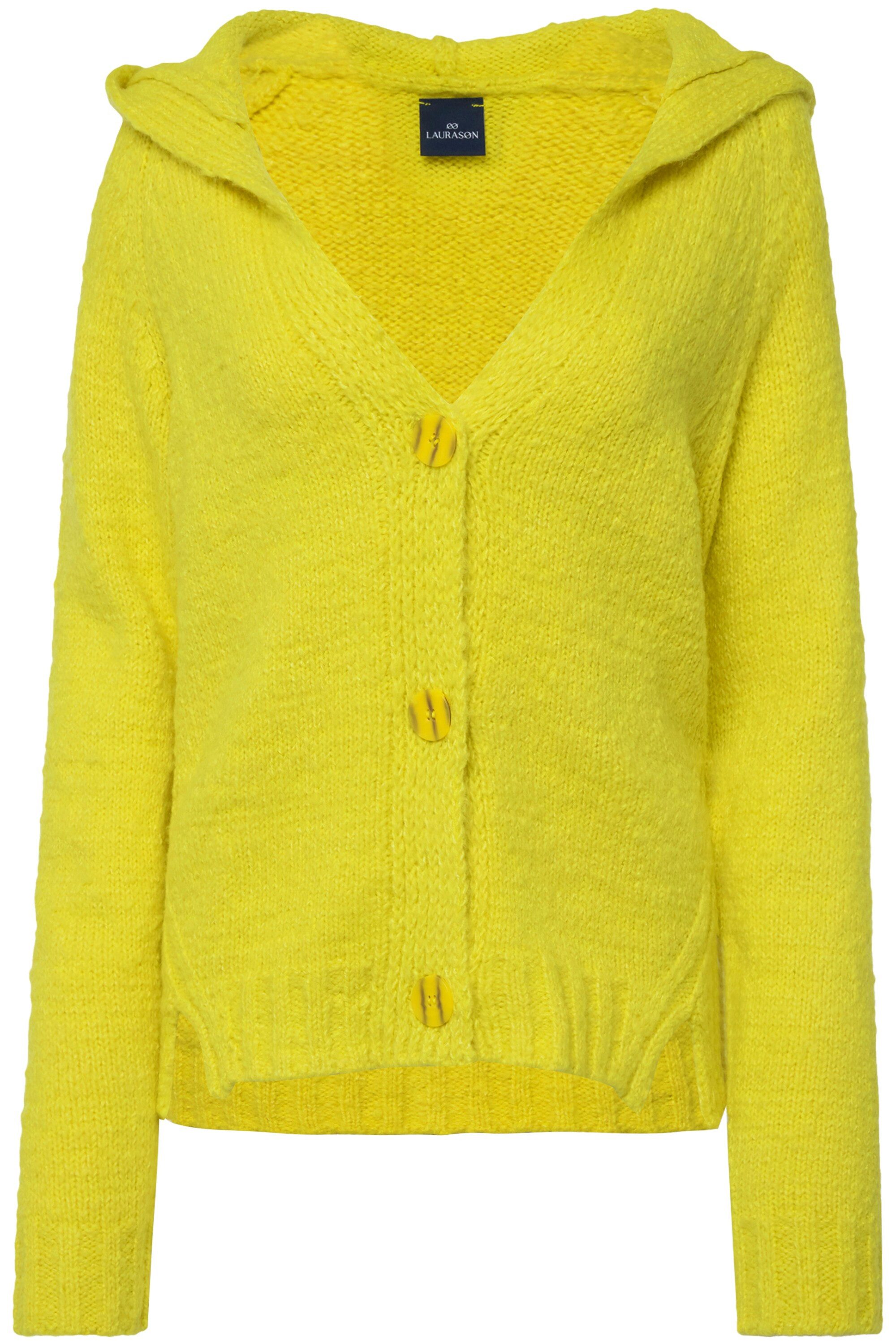 Laurasøn Strickjacke Strickjacke Kapuze Raglan-Langarm günstig online kaufen