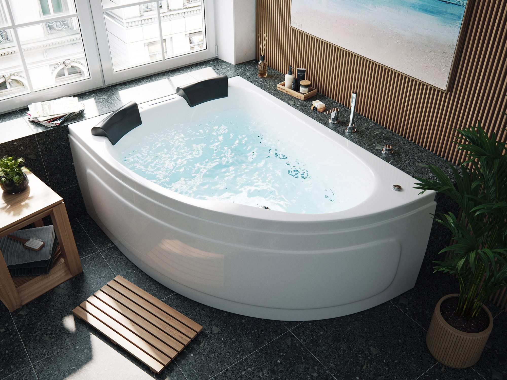 Magnolia Home Whirlpool Whirlpool Royal XL Ultra 180 links Made in Germany 89 Düsen Befüllung