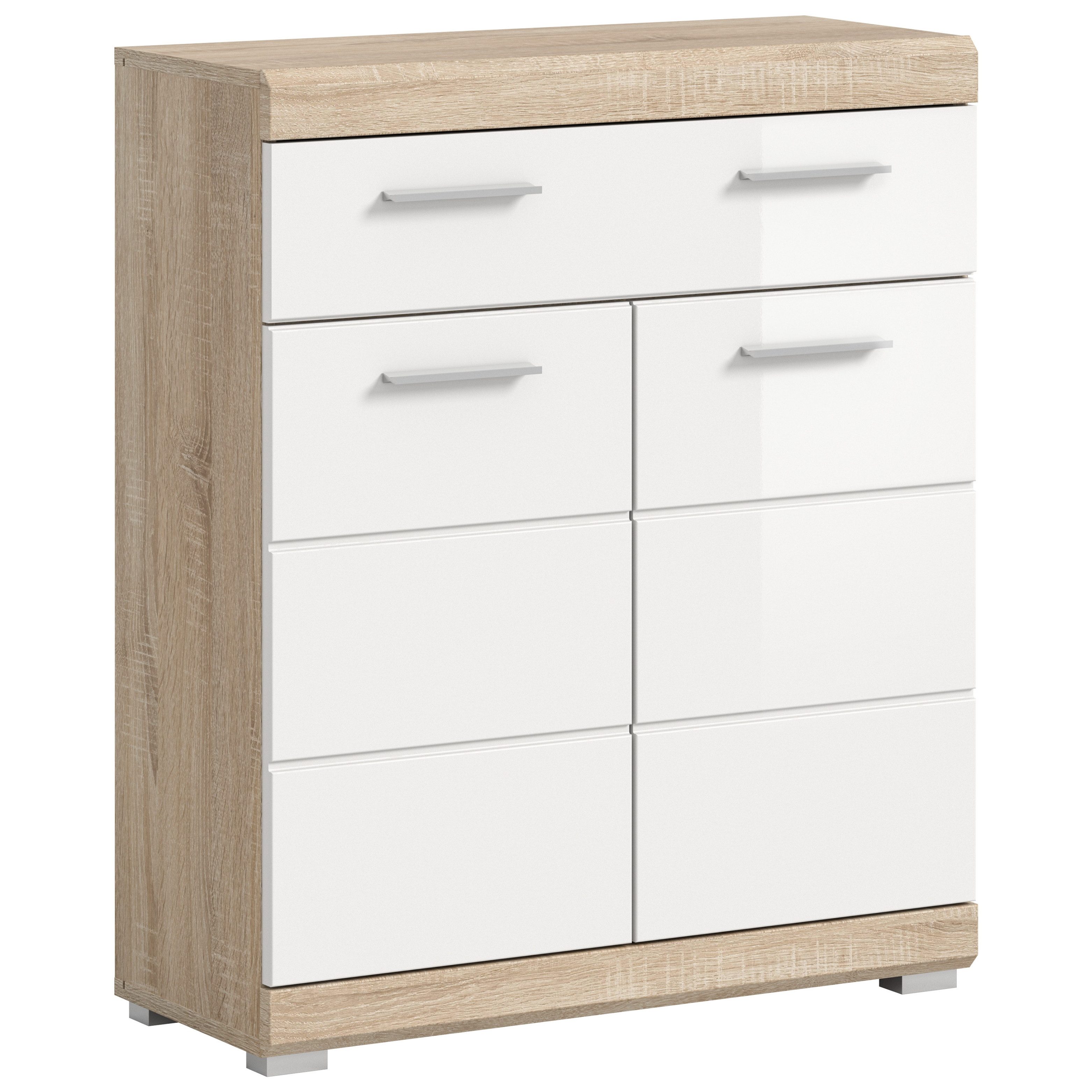 furnling Unterschrank Scott 1 Schublade, 2 Türen, Badkommode, Badschrank, Badmöbel, 74 cm breit
